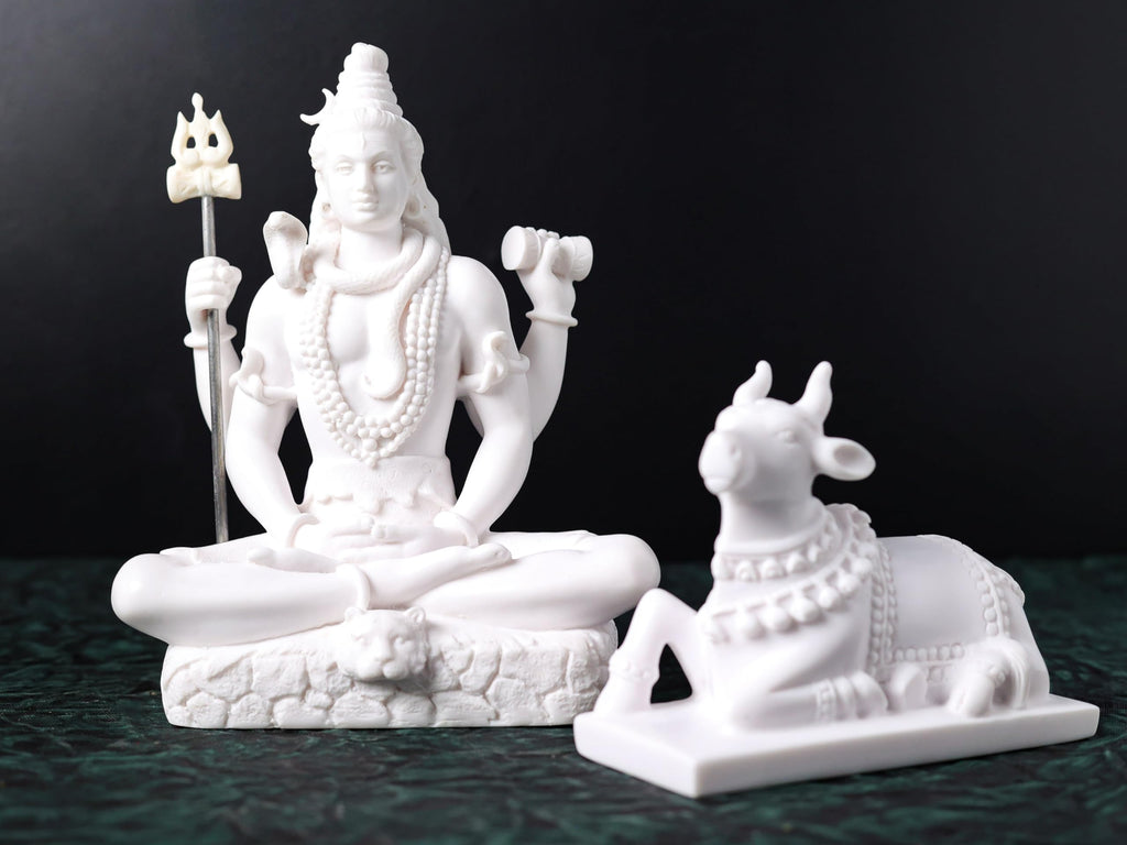 Lord Sitting Shiva Statue 21 cm Cultured Marble