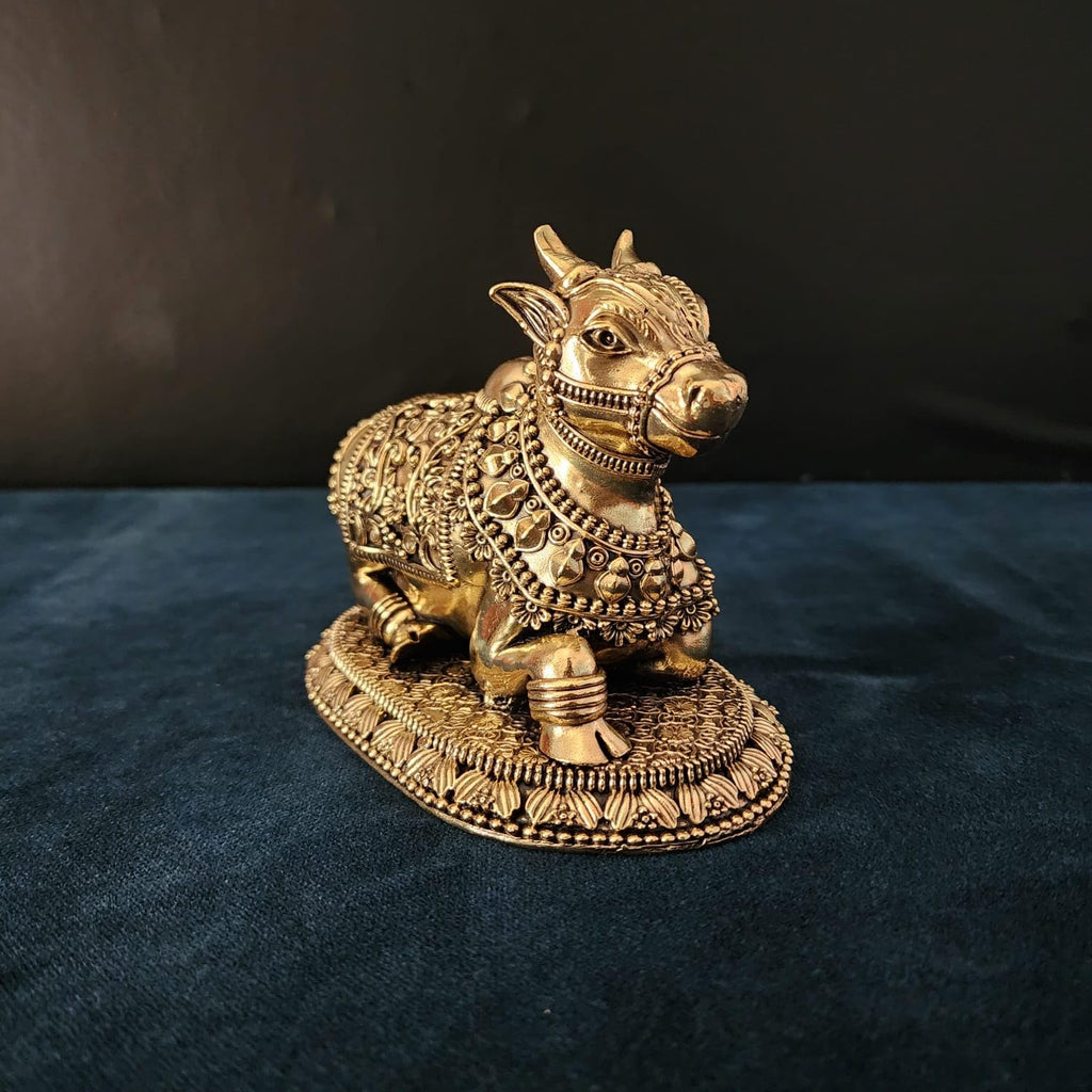 4 inch Nandi Statue Premium Brass
