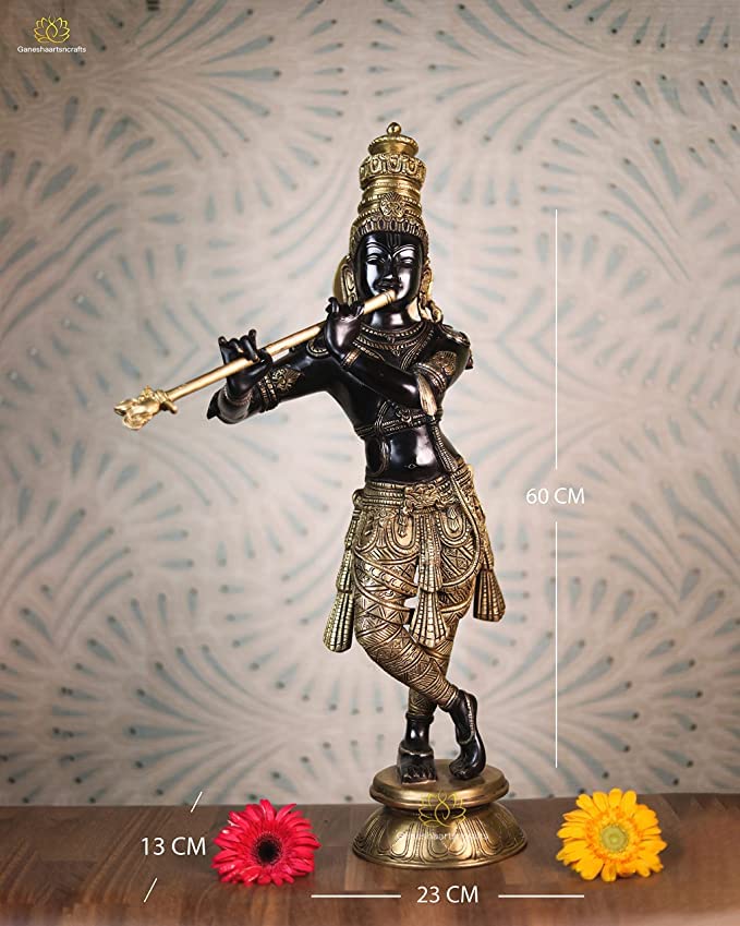 Lord Krishna Brass Statue