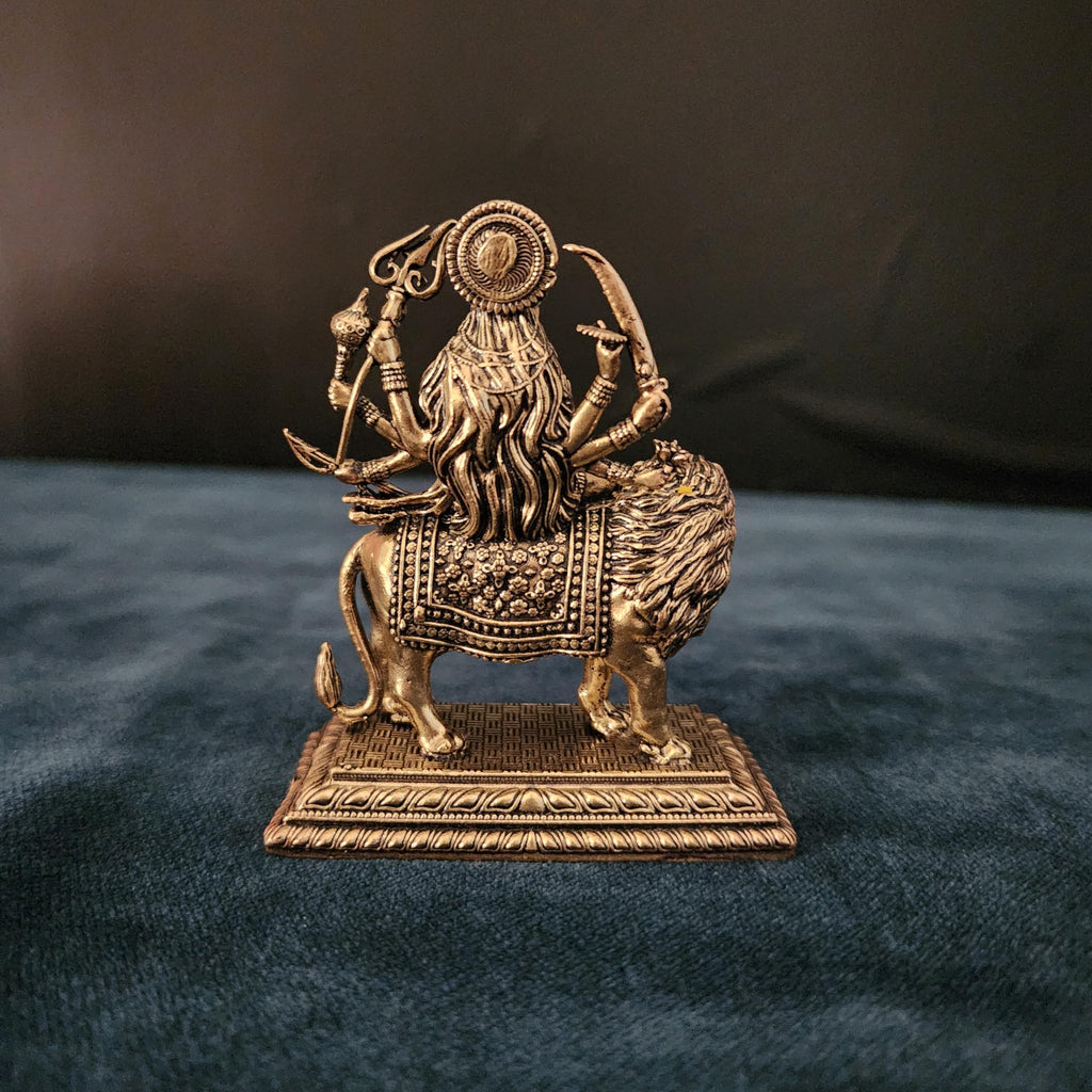 Goddess Durga Statue On Lion 3.5 Inch (130 gram)