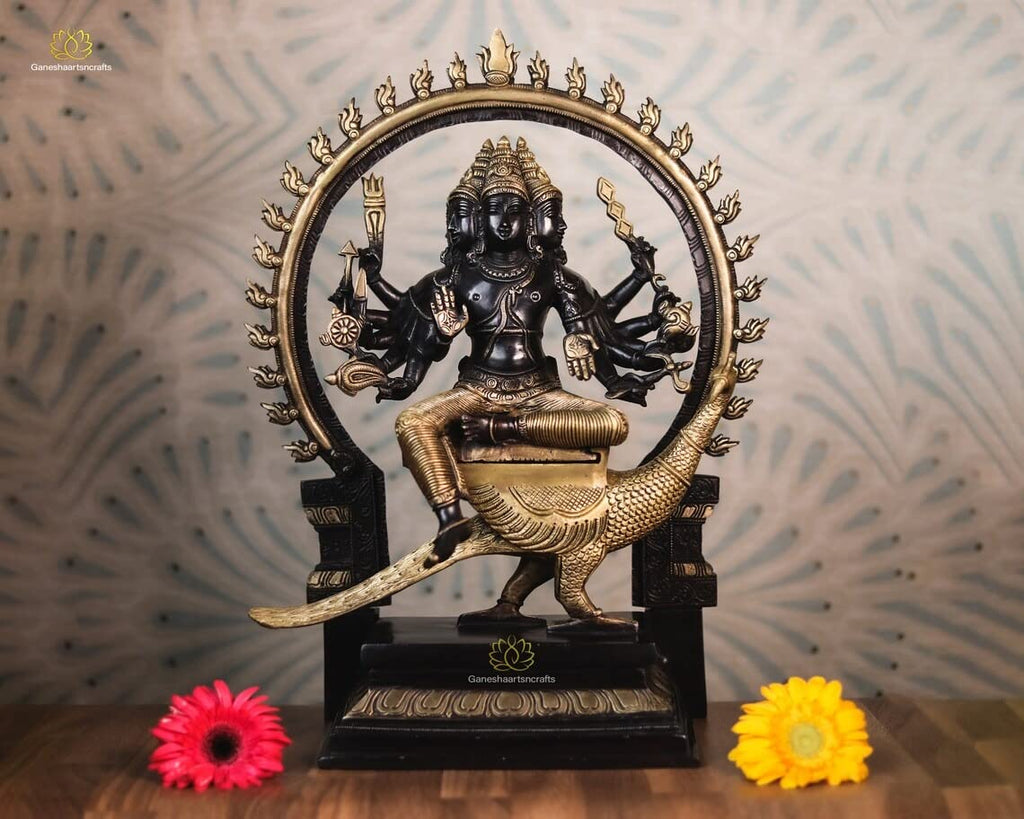Lord Murugan Statue Brass Kartikeya Statue