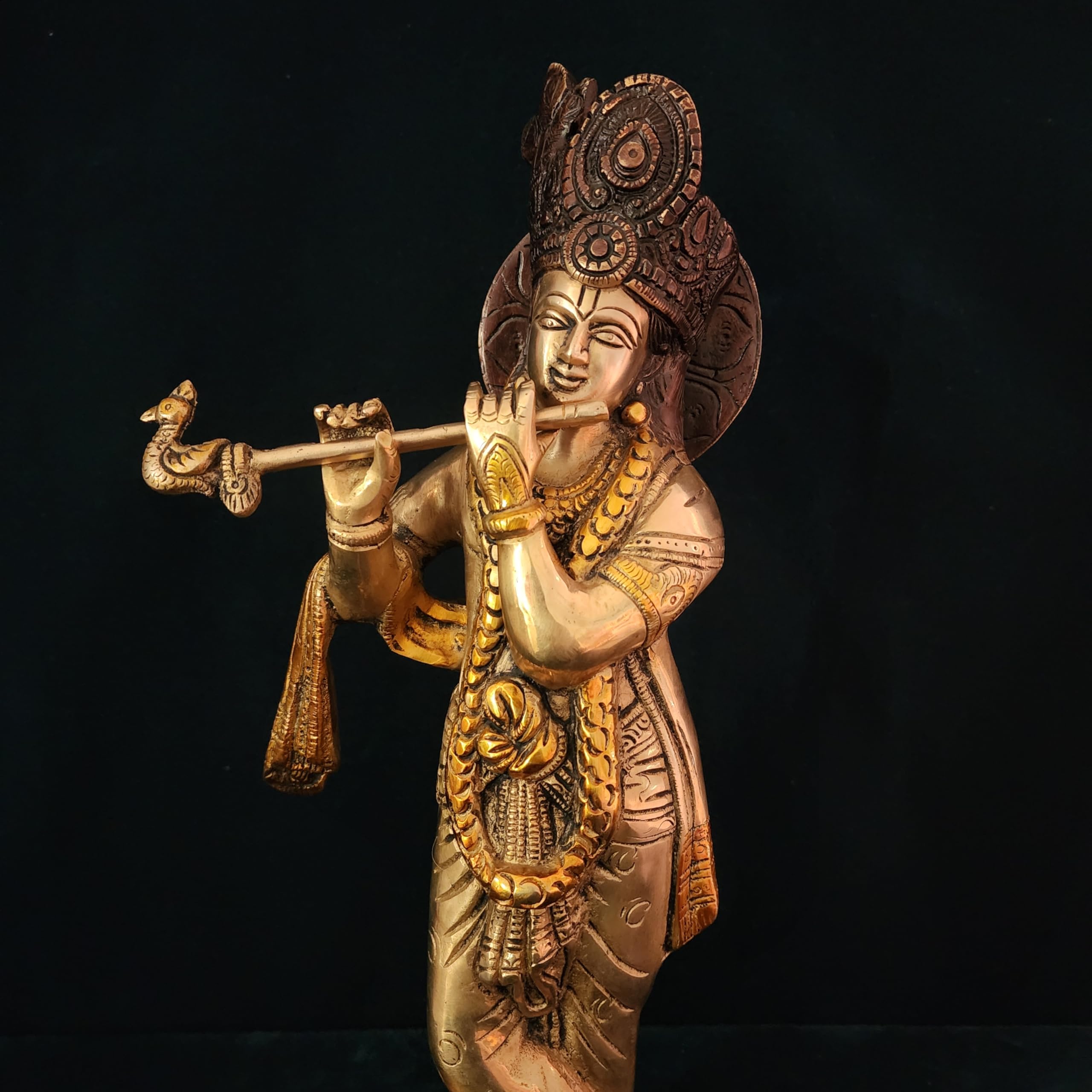 Lord Krishna Statue 16 inch Double Tone Finished