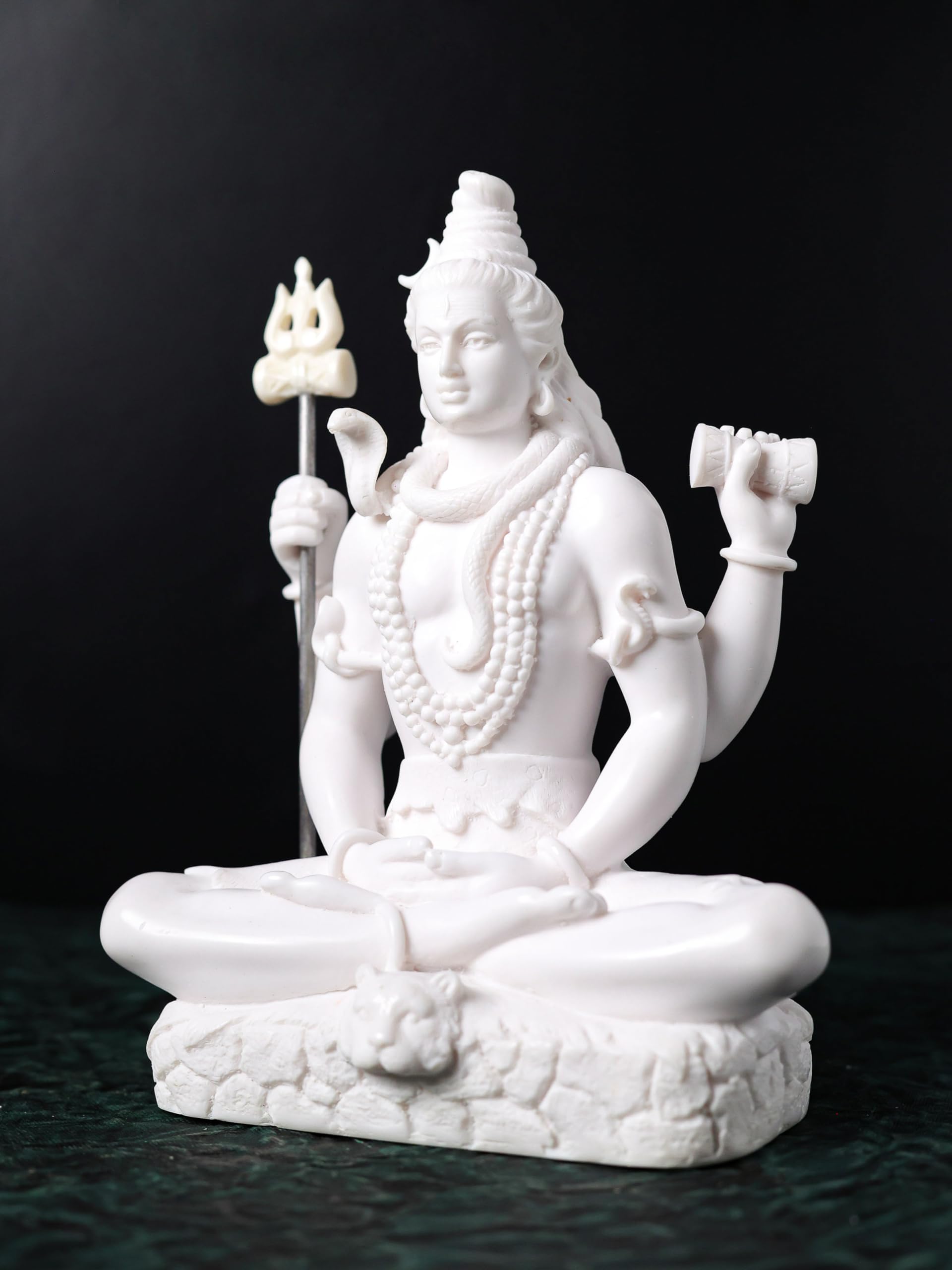 Lord Sitting Shiva Statue 21 cm Cultured Marble