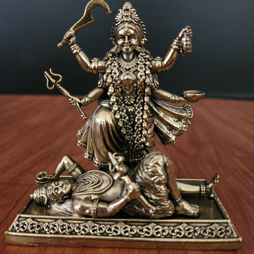 Goddess Brass Kali Idol Premium Brass 4 Inch Maa Kalika murti