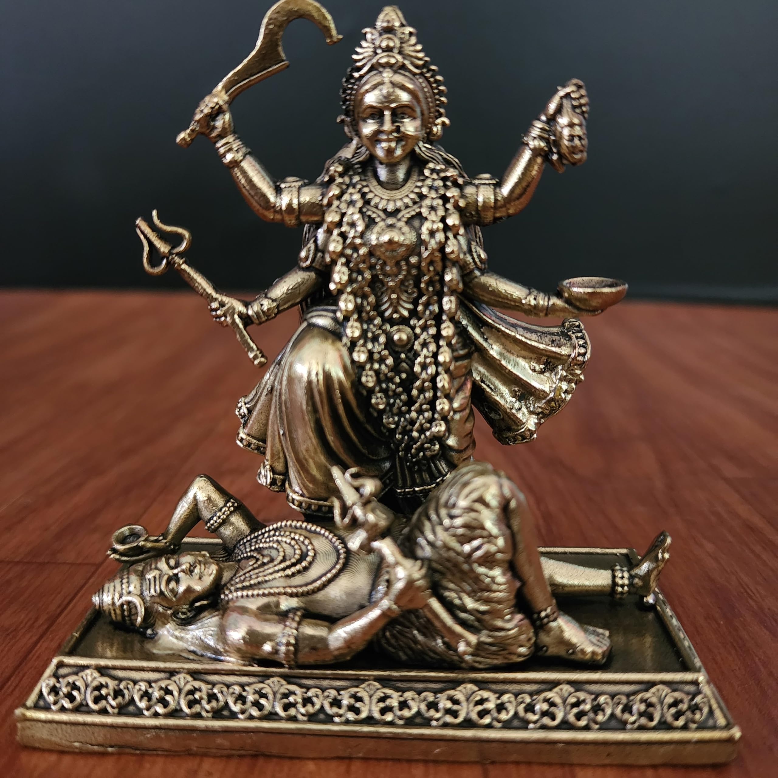 Goddess Brass Kali Idol Premium Brass 4 Inch Maa Kalika murti