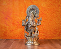 Brass Ganesh with Lion