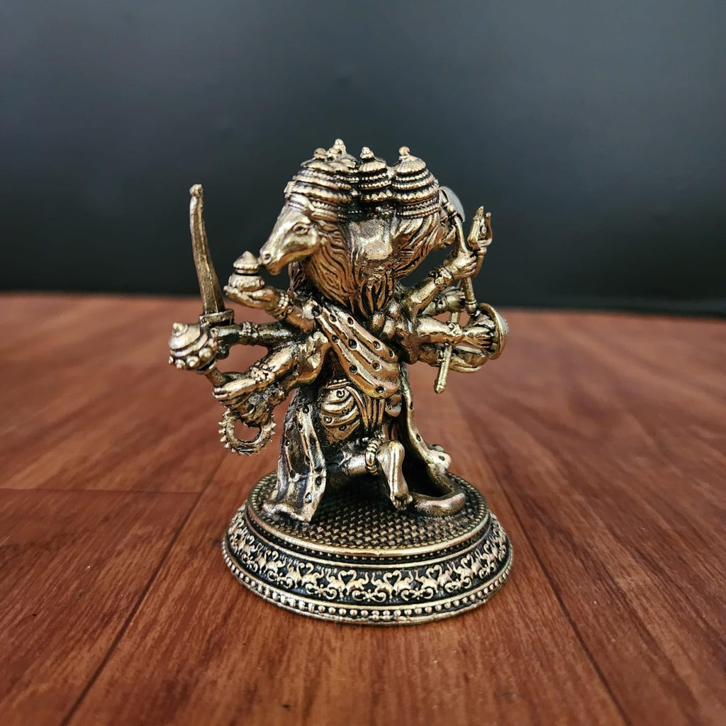 Premium Brass Panchmukhi Hanuman Statue 3 inch / 4.5 inch / 7 inch / (140 gram)
