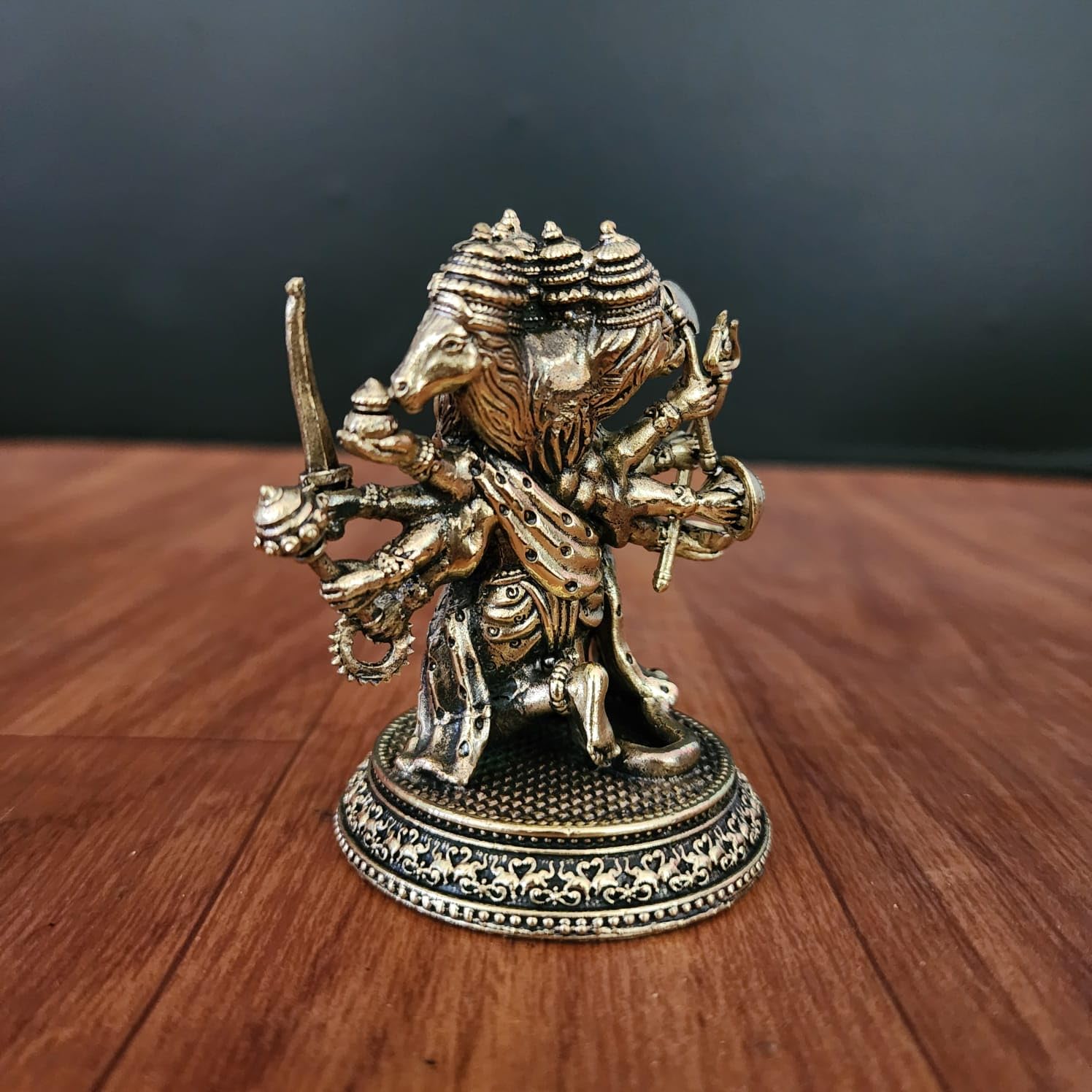 Premium Brass Panchmukhi Hanuman Statue 3 inch / 4.5 inch / 7 inch / (140 gram)