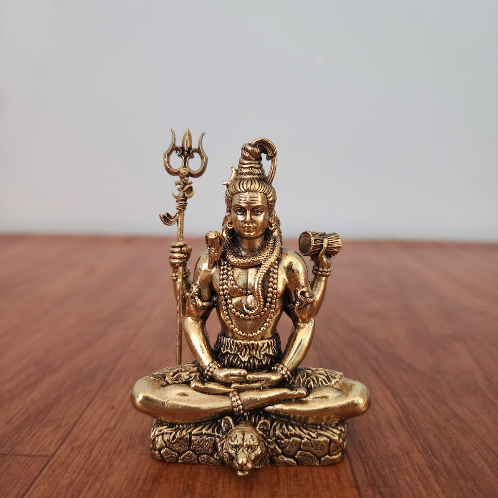 3 inch shiva statue premium brass | mahadev shiv shankar | meditation pose
