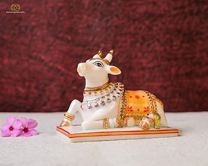 Nandi Statue Marble Dust FIGUIRNE
