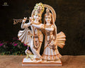  Culture Marble Standing Radha Krishna Idol