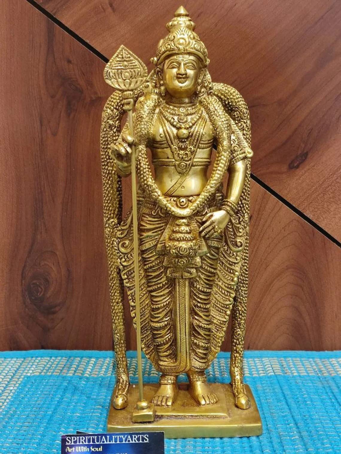 Lord brass Murugan Statue (44 CM) 1 feet approx