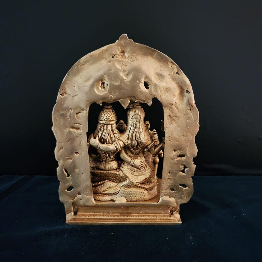 | 9 inch  Brass Shiva Family Idol |