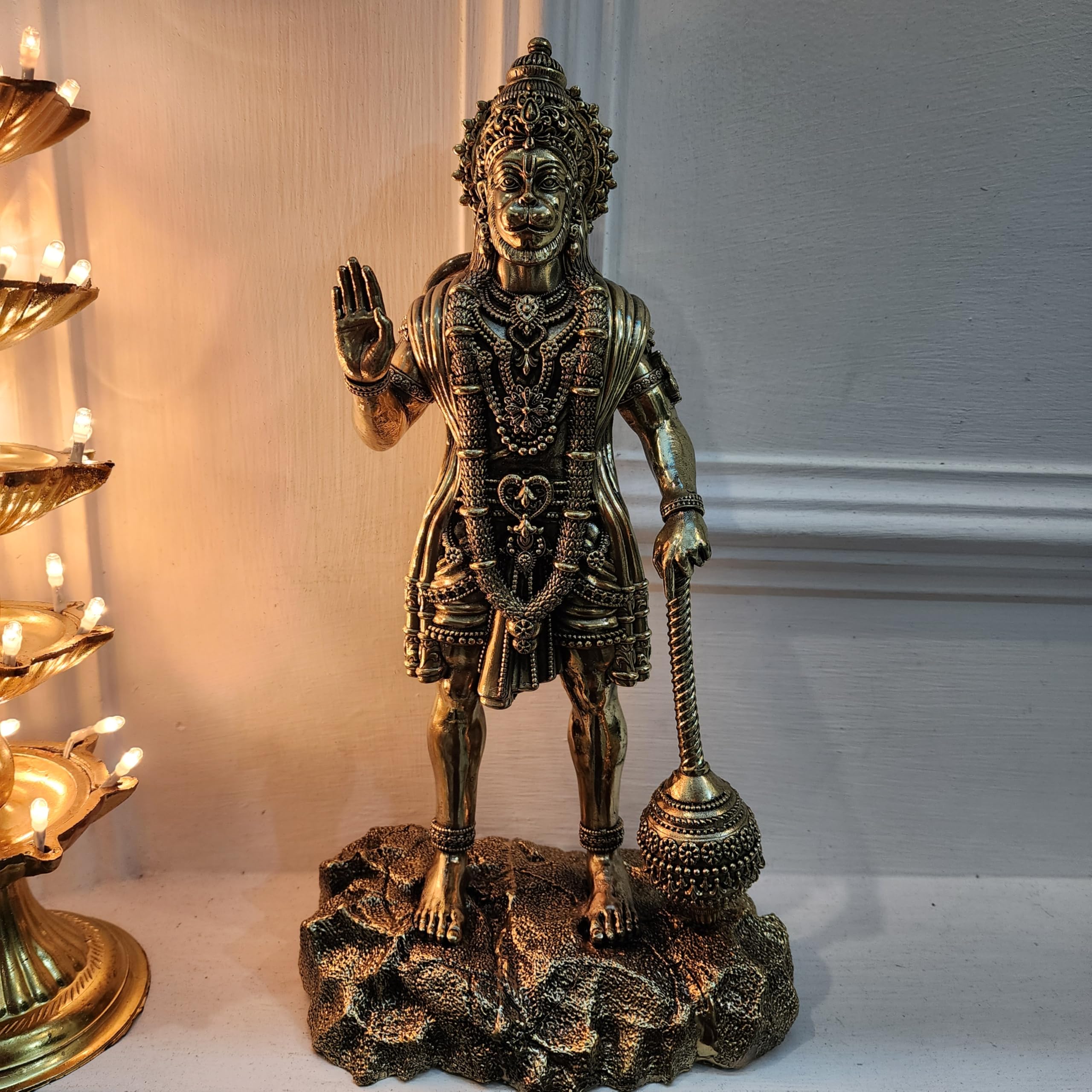 Premium Brass 12 inch Hanuman Ji Standing Statue