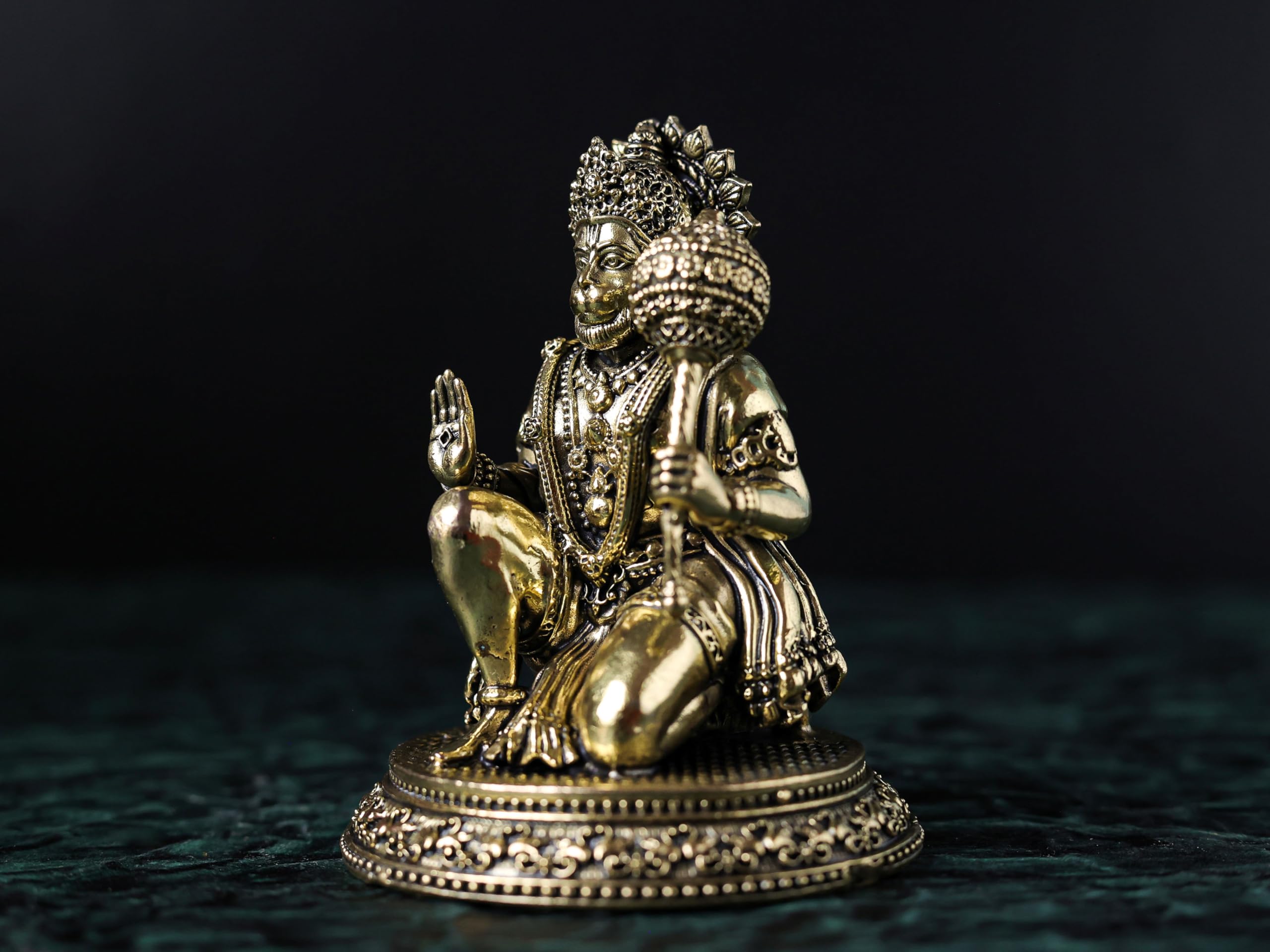 Premium Brass 2.5 / 3 / 4.8 / 8 inch Hanuman JI Statue Sitting STATUE
