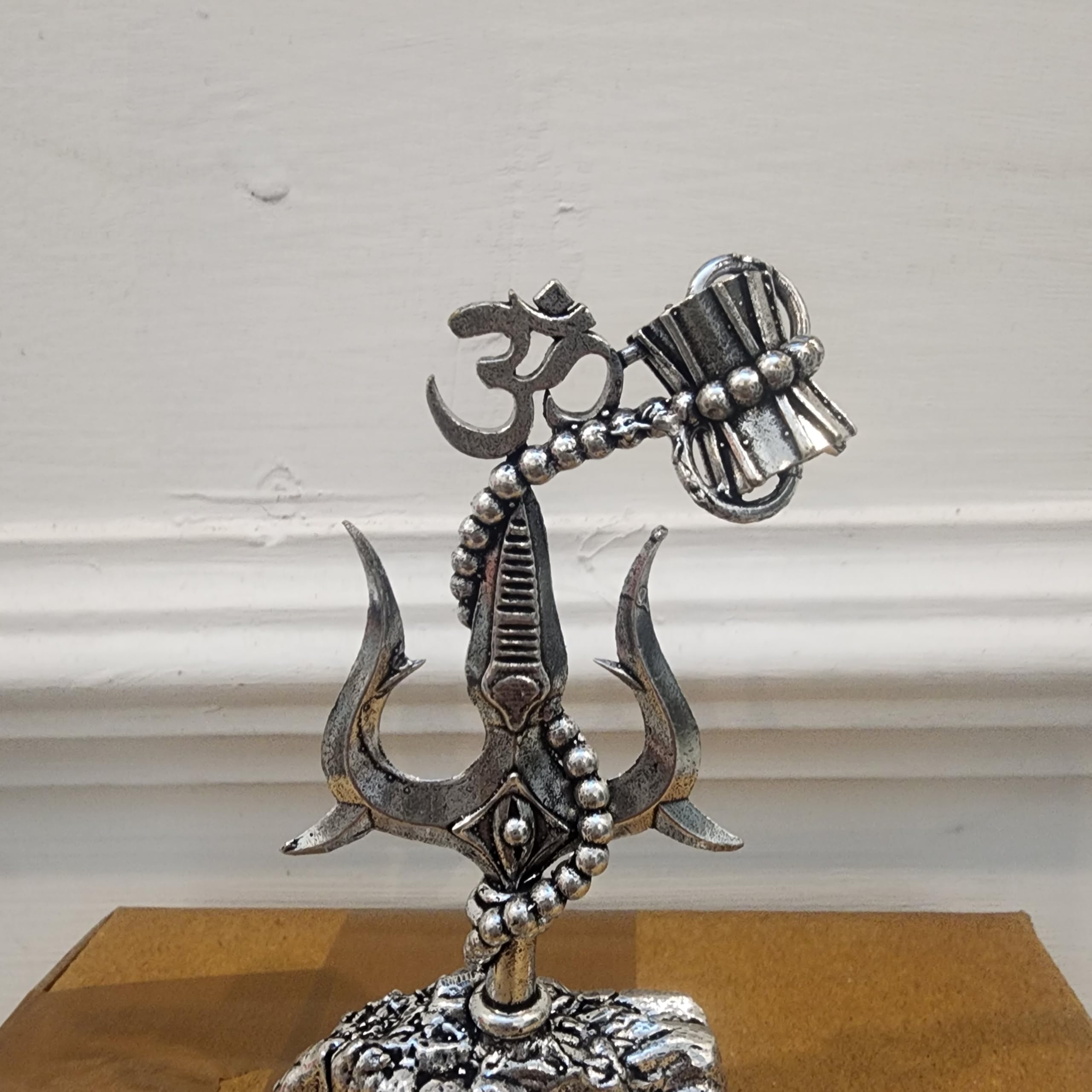 Shiva Trident with damru Idol 4 inch for car Dashboard Decor