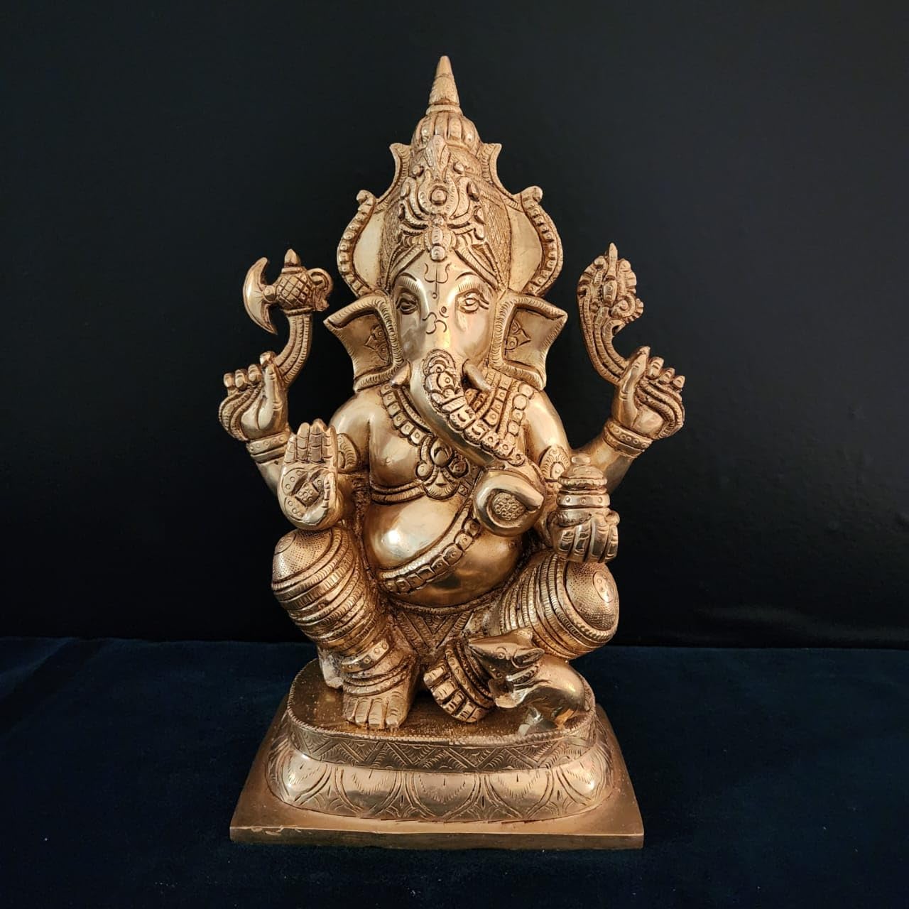 brass ganpati ji moorti for home and office 