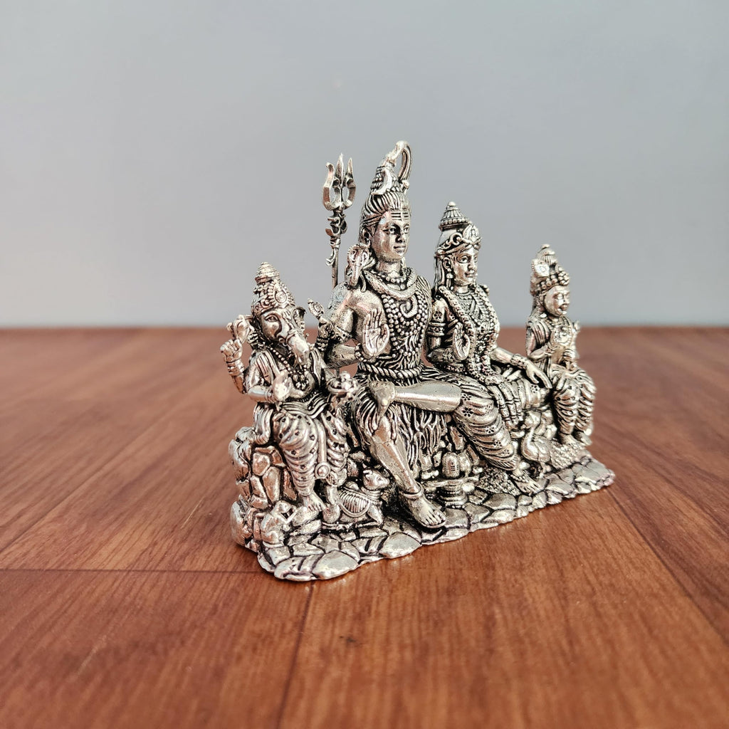 Silver Finished Brass Shiv parivaar murti
