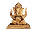 Brass Ganesha Statue with base 16 cm