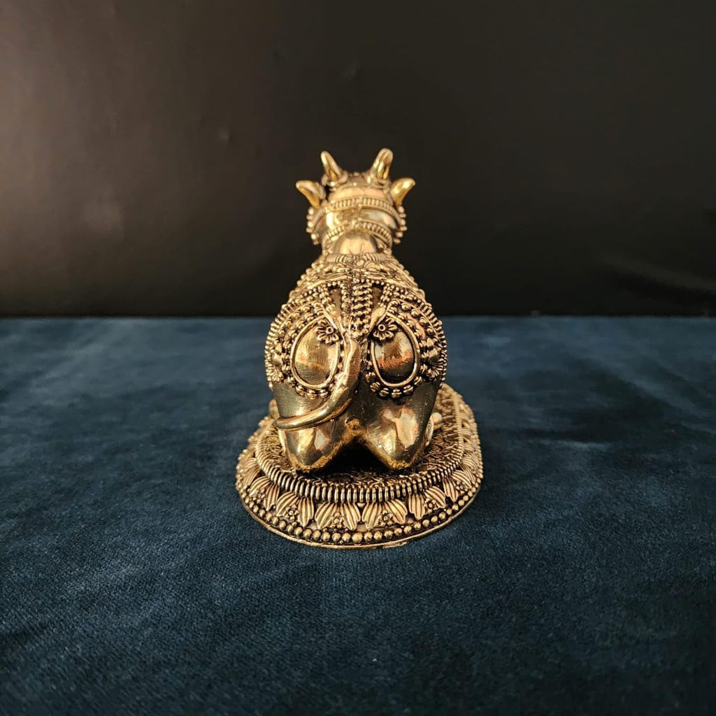 4 inch Nandi Statue Premium Brass