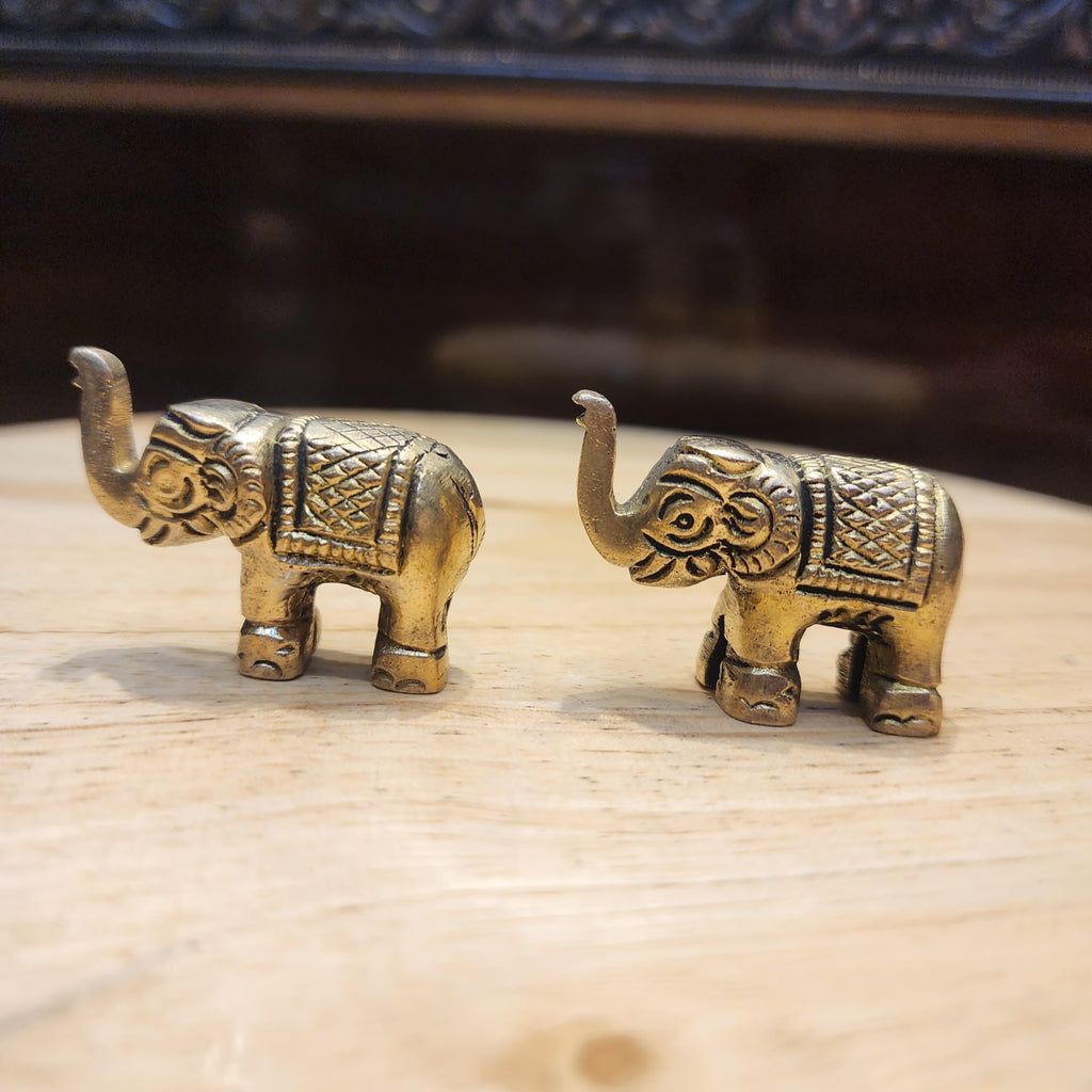 Pure Brass Elephant Set 1 INCH 1 Pair