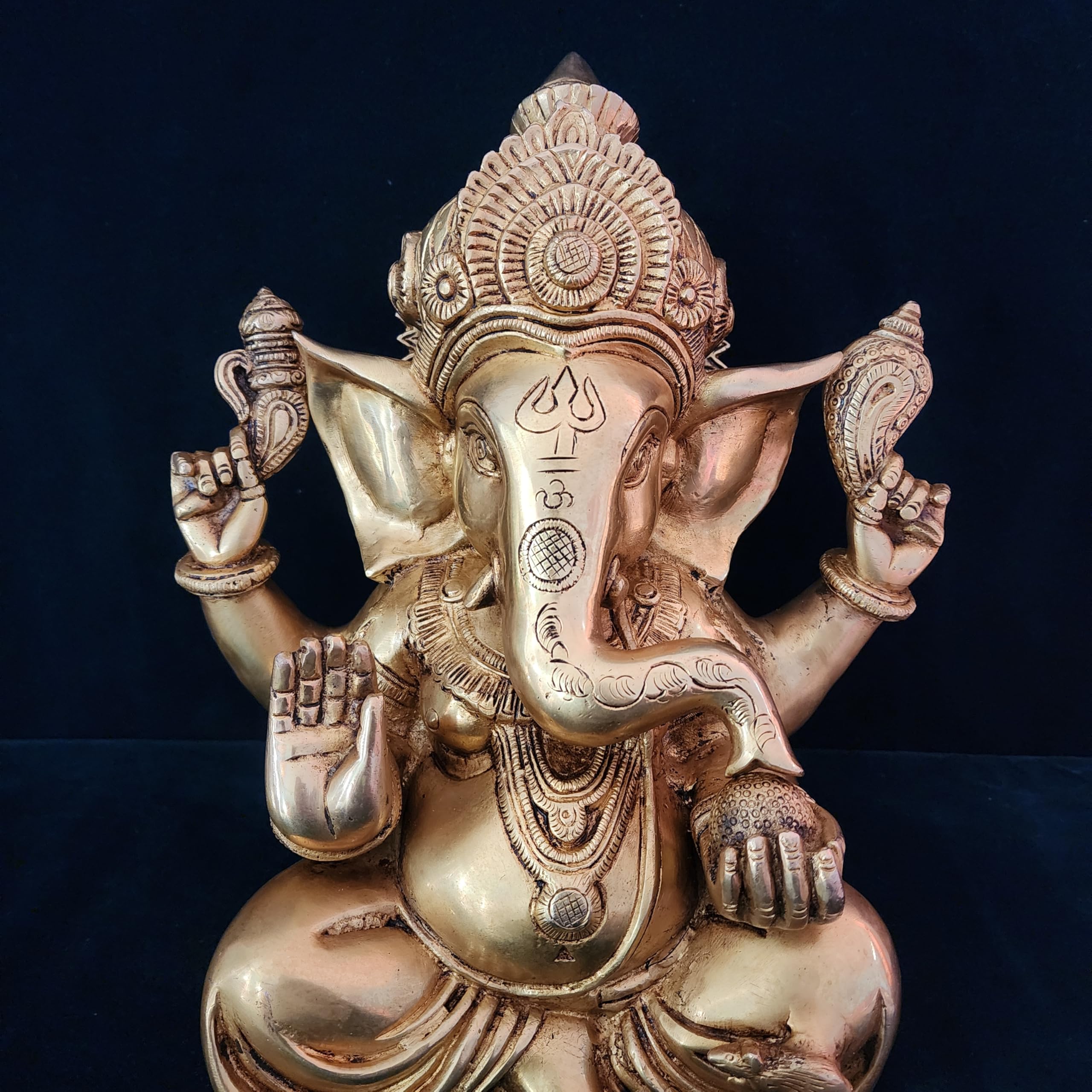 Ganesha 12 inch Brass statue