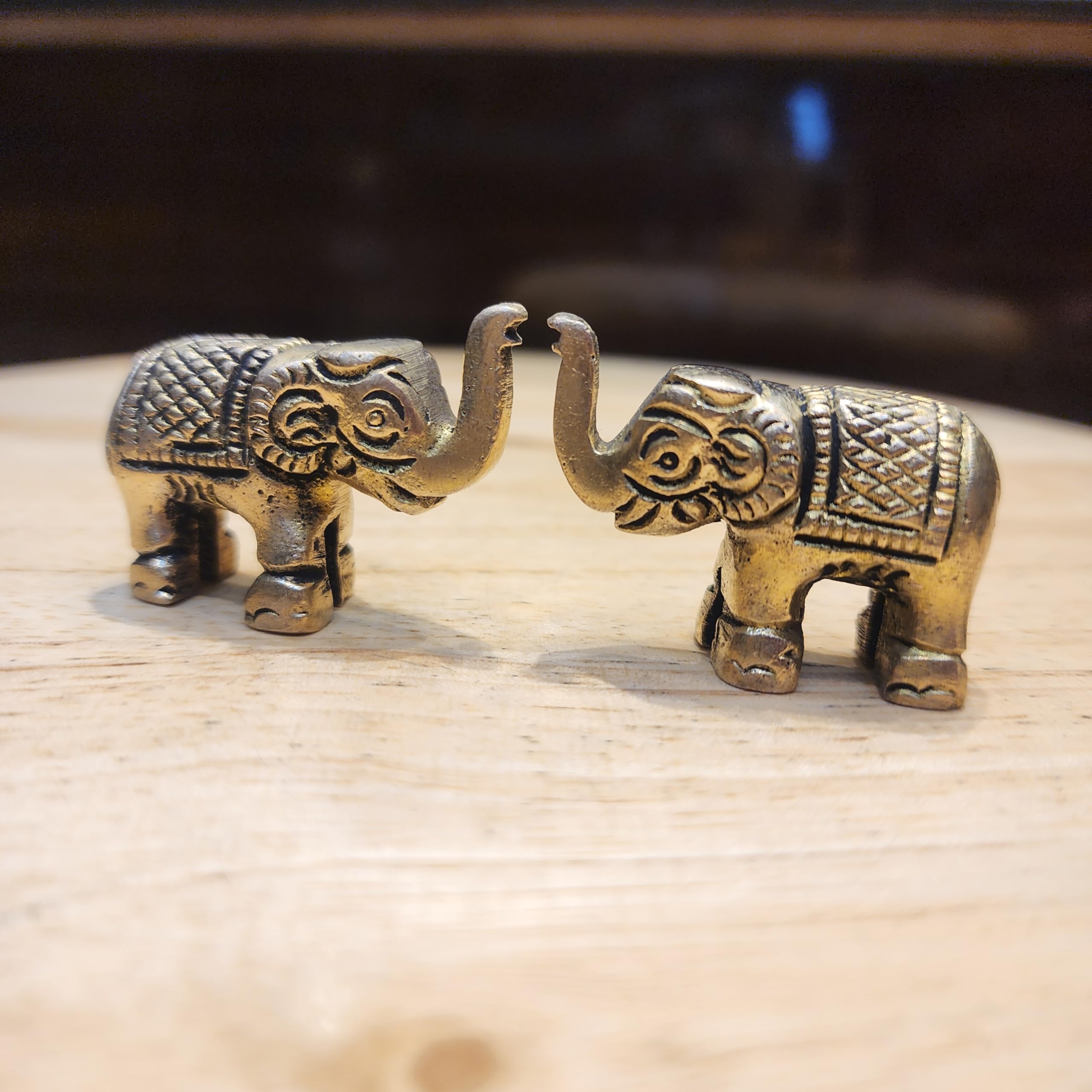 Pure Brass Elephant Set 1 INCH 1 Pair