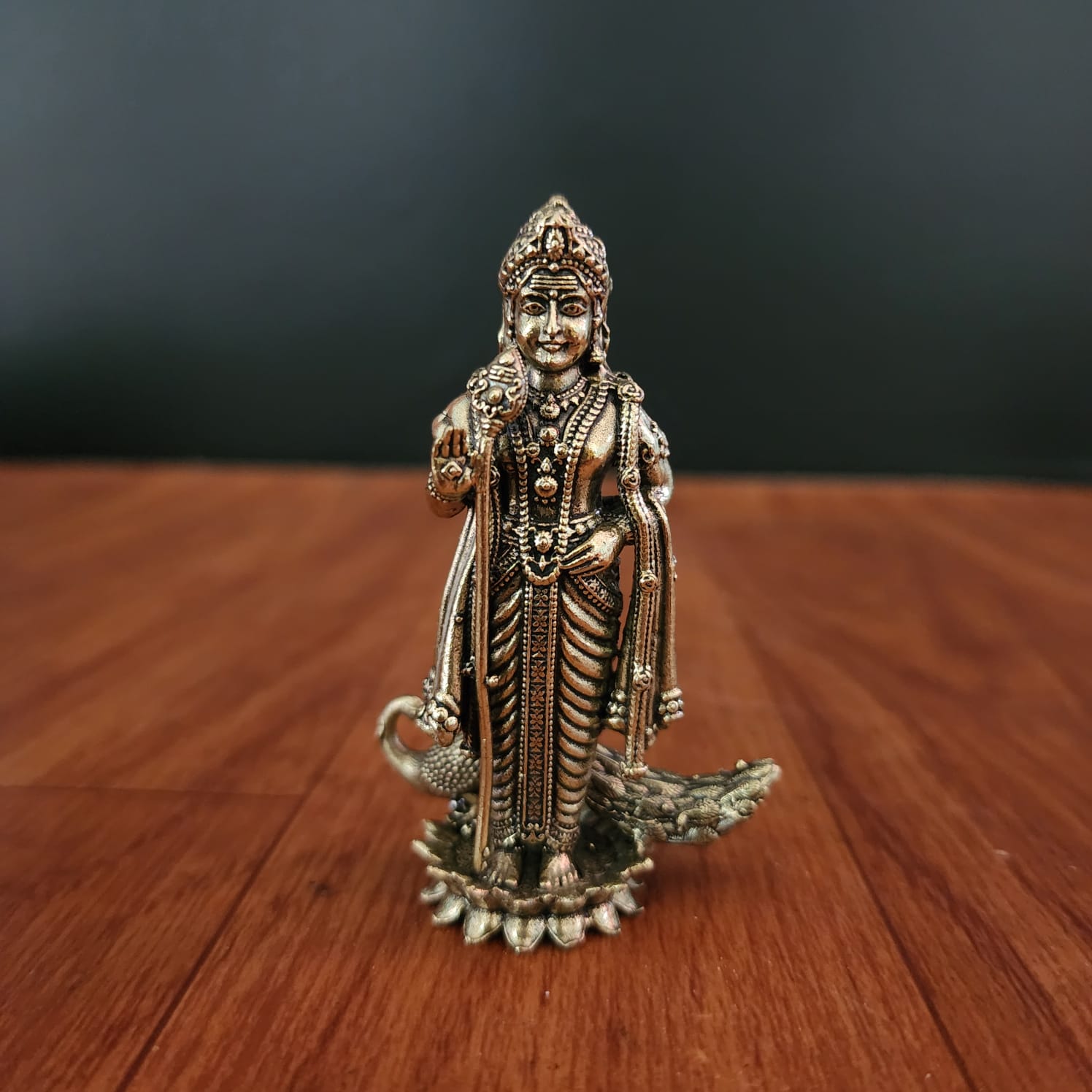 3 INCH MURAGAN STATUE PREMIUM BRASS FOR CAR DASHBOARD