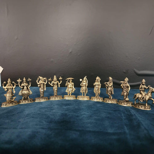  Premium Brass Lord Dashavatar of Lord Vishnu Handmade Statue