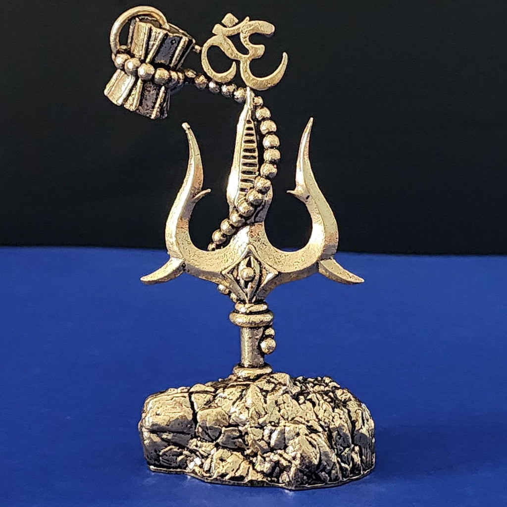 Shiva Trident with damru Idol 4 inch for car Dashboard Decor