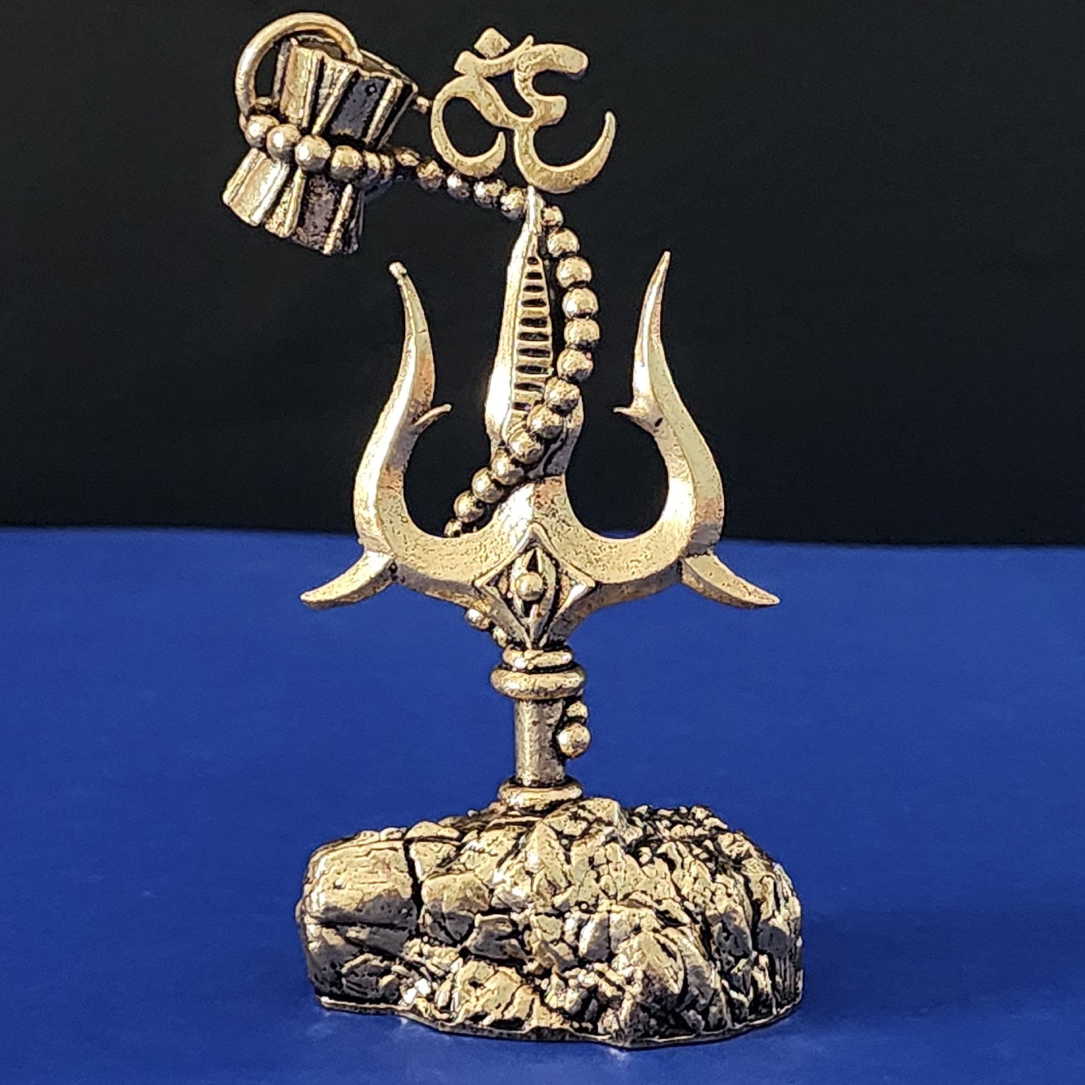 Shiva Trident with damru Idol 4 inch for car Dashboard Decor