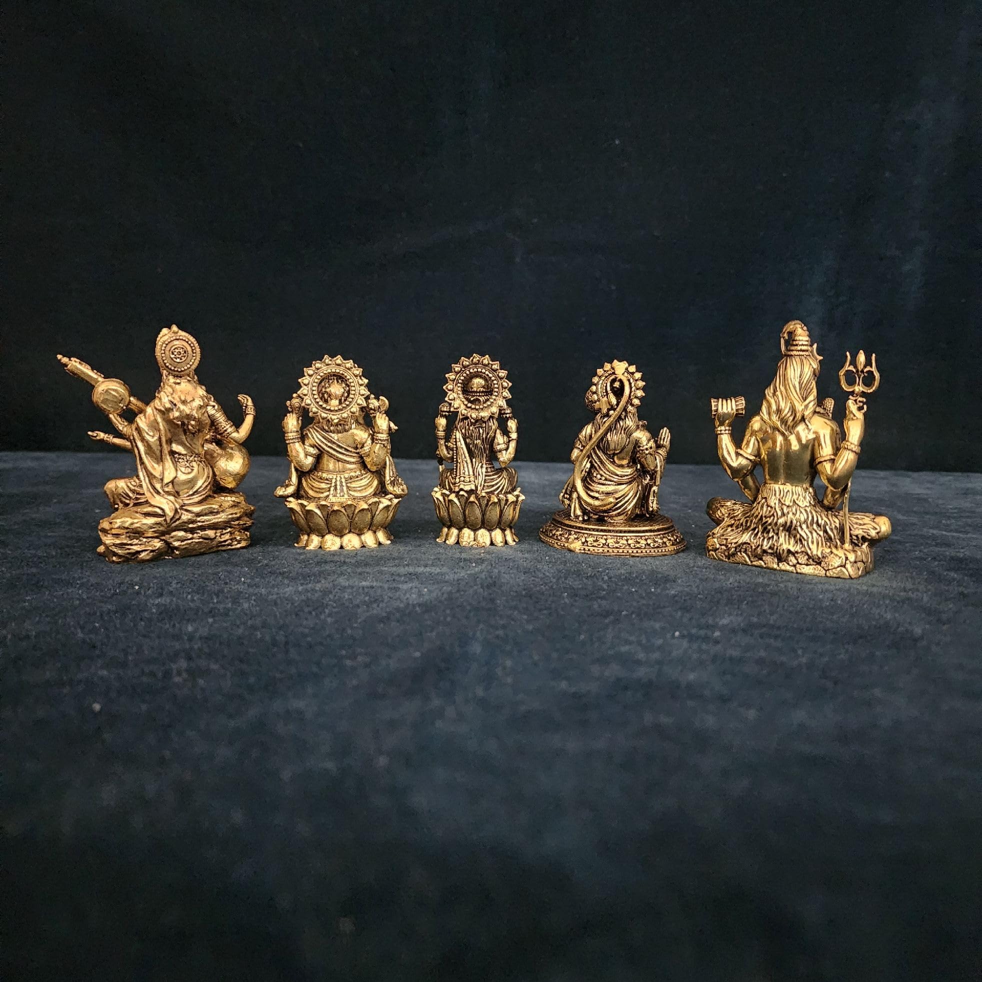 MATA Laxmi, Lord Ganesh, Maa Saraswati, Lord Shiva & Lord Hanuman 2.6 Inch Statues/IDOLS