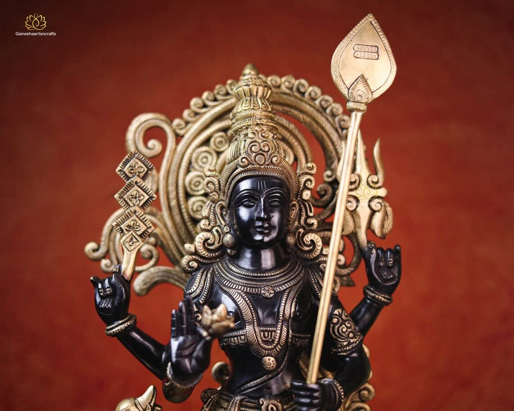 Lord Murugan Statue Brass Kartikeya Statue