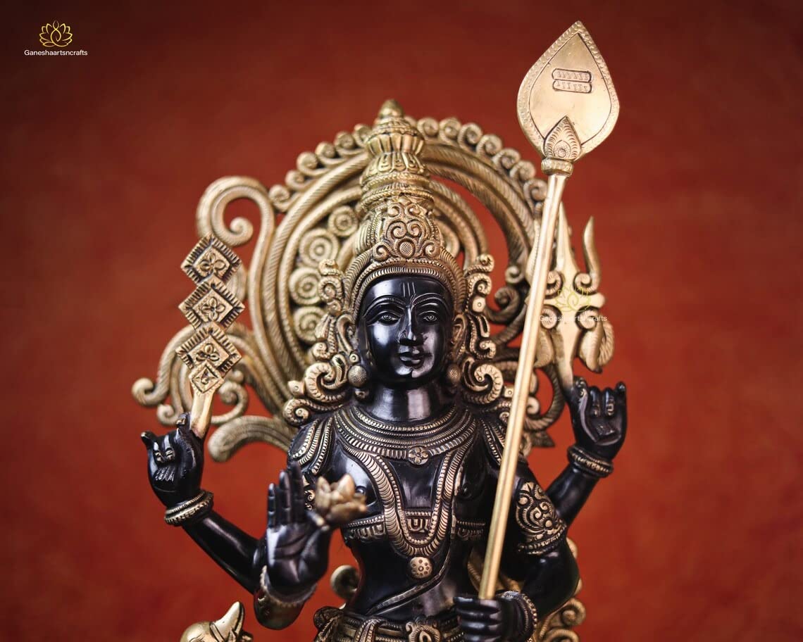 Lord Murugan Statue Brass Kartikeya Statue