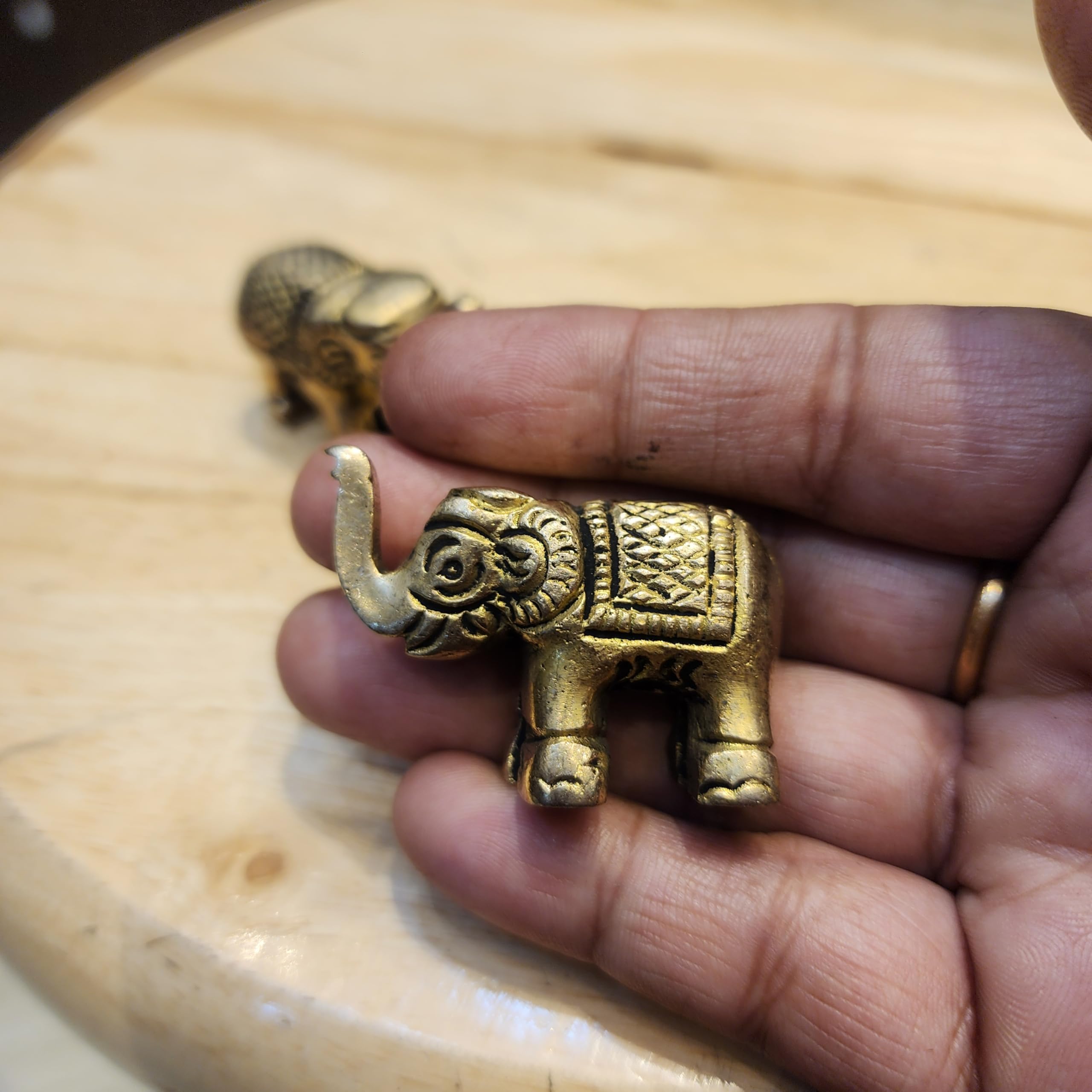 Pure Brass Elephant Set 1 INCH 1 Pair