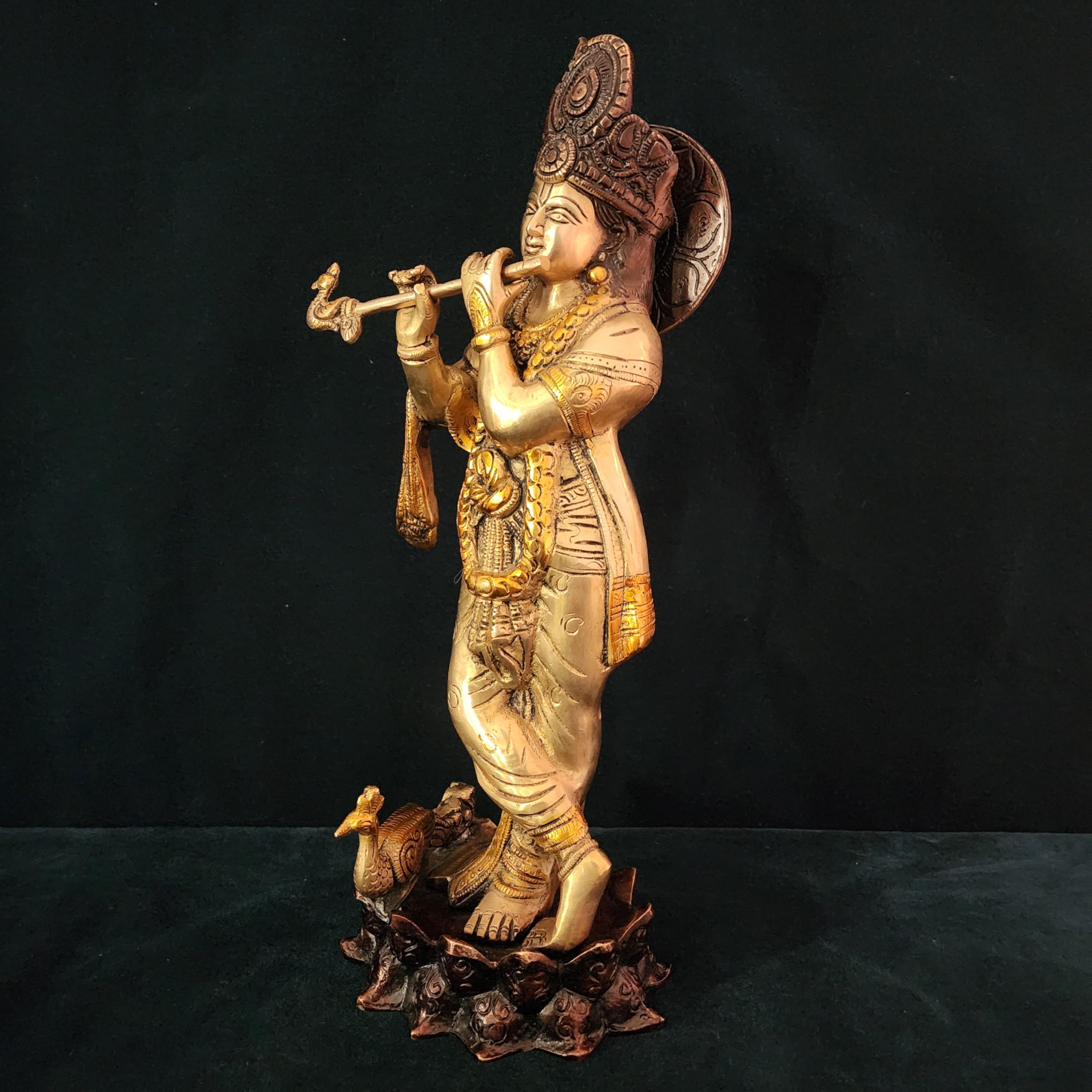 Lord Krishna Statue 16 inch Double Tone Finished