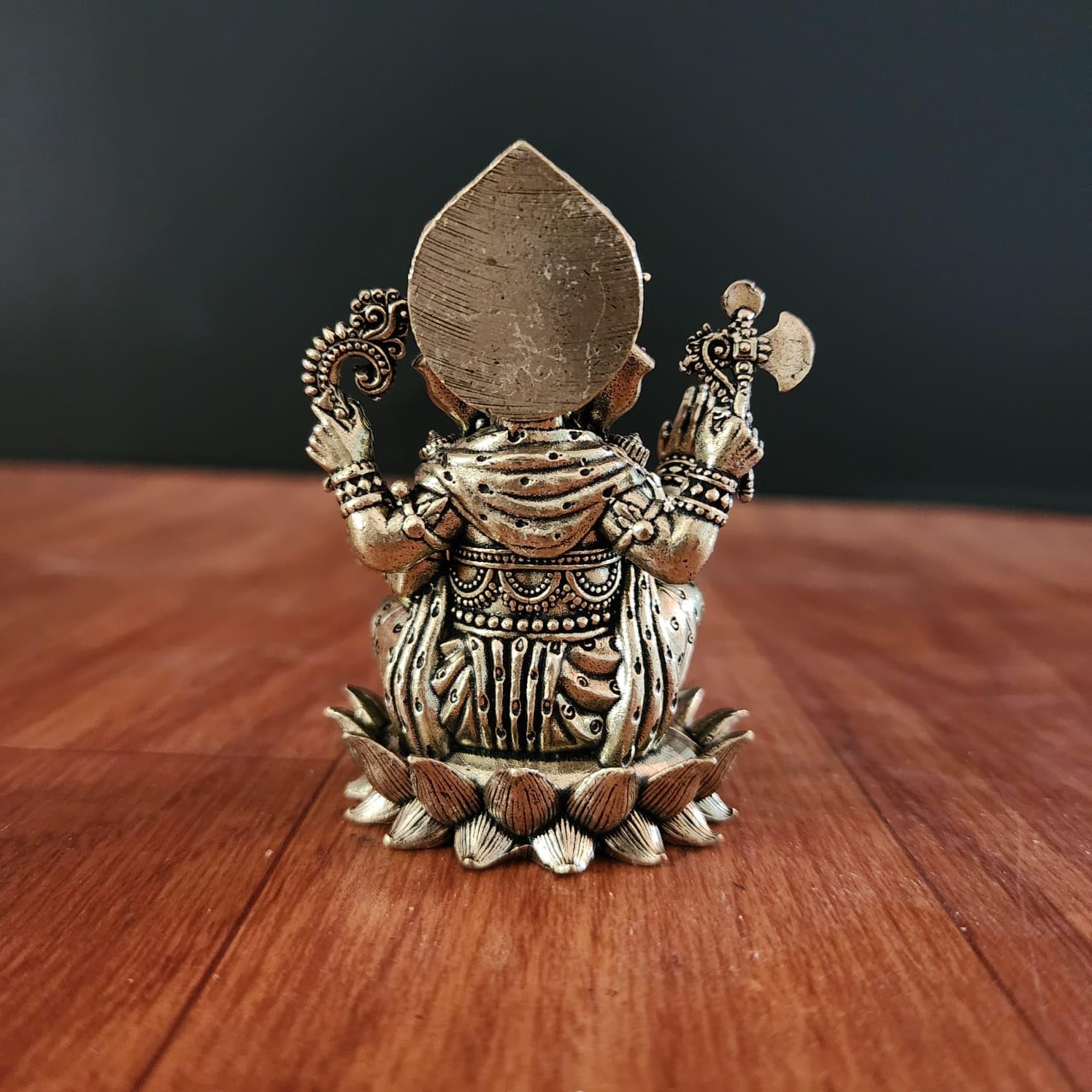 Divine Lord Lotus Ganesha 3 Inch Premium Brass Idol