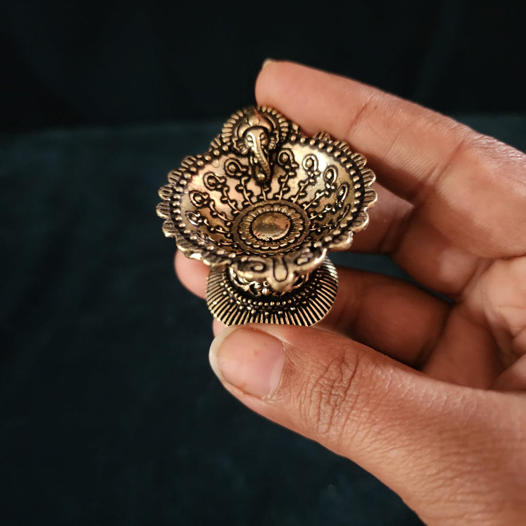Premium Brass Ganesh Diya|1.2 Inch Small Deepak