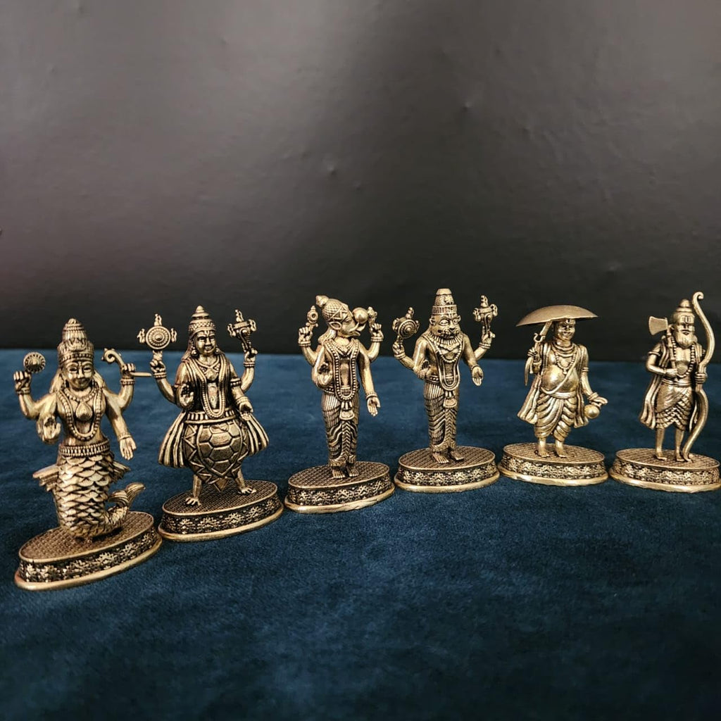  Premium Brass Lord Dashavatar of Lord Vishnu Handmade Statue
