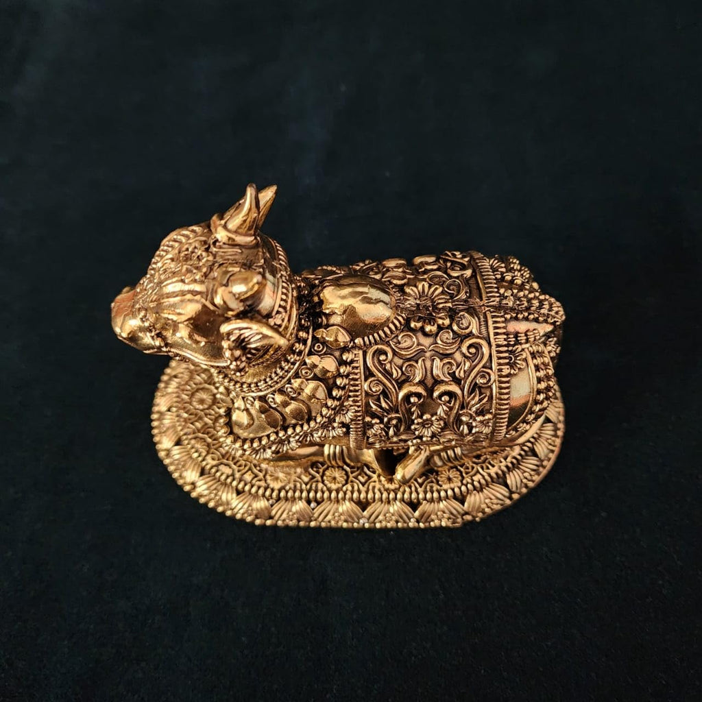 4 inch Nandi Statue Premium Brass