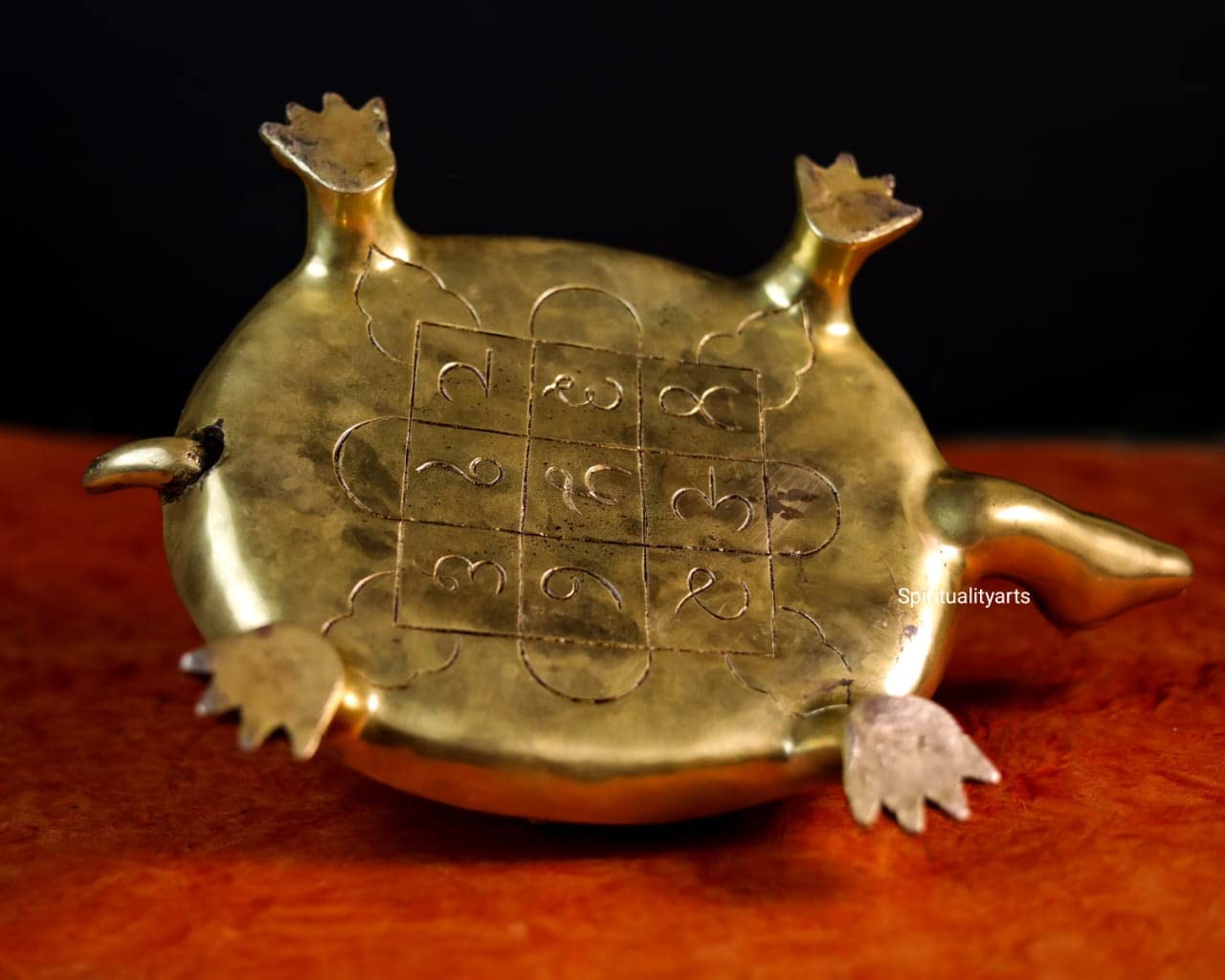 Brass Tortoise with astha Lakshmi with shri yantra statue