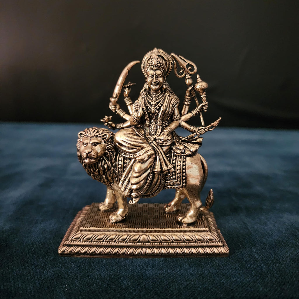 Goddess Durga Statue On Lion 3.5 Inch (130 gram)