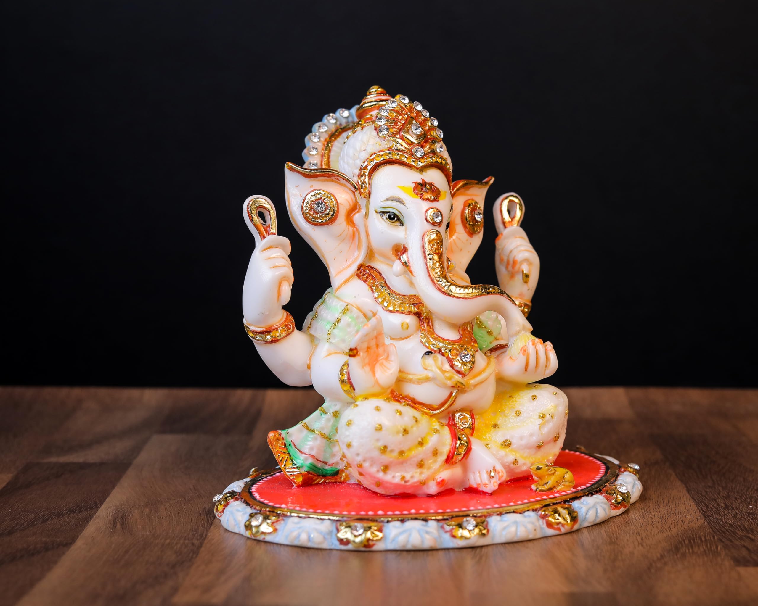 Lord Ganesh Statue Culture Marble |14 cm | Hand Painted