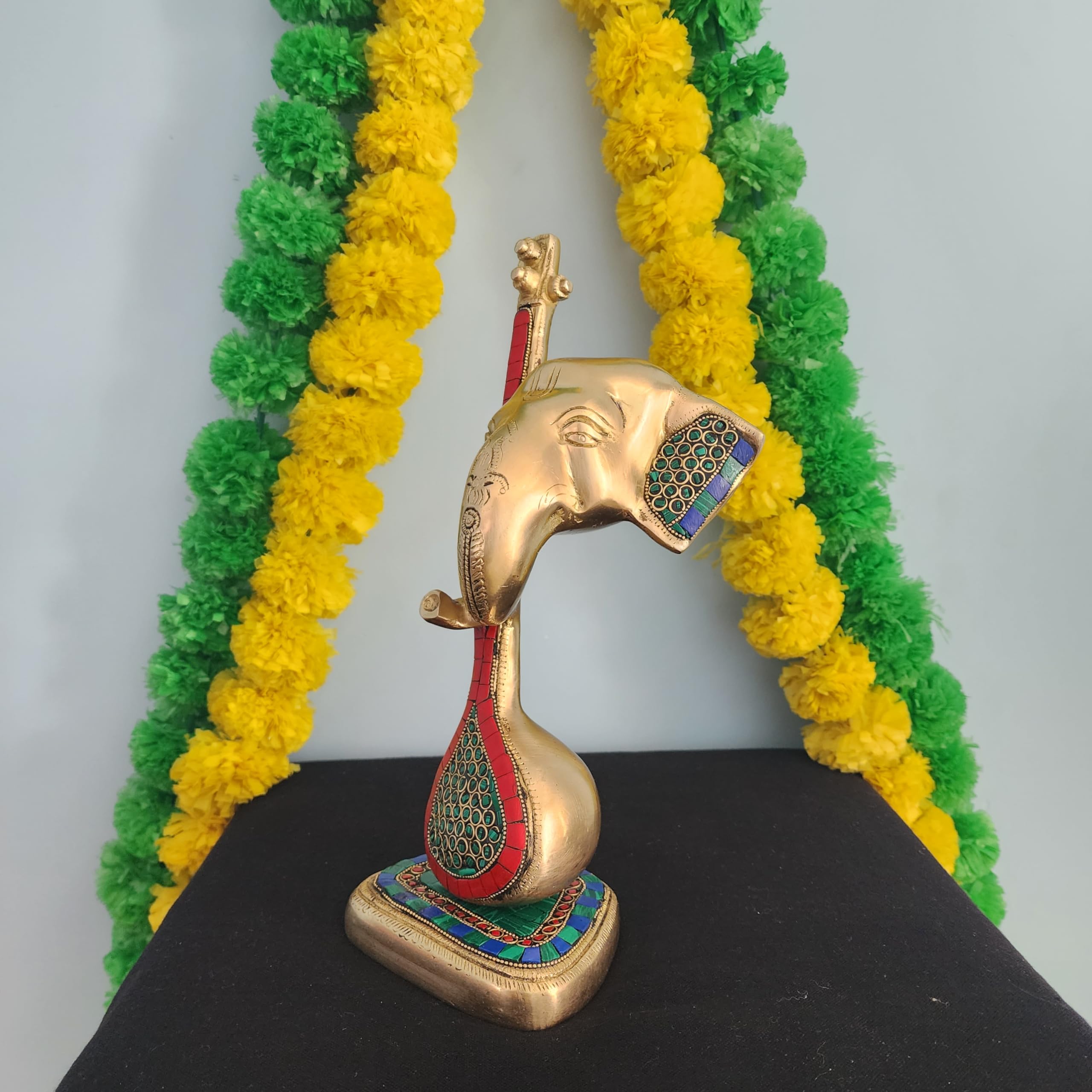  Lord Ganesh Statue 11.5 Inch Veena Ganesh Idol 