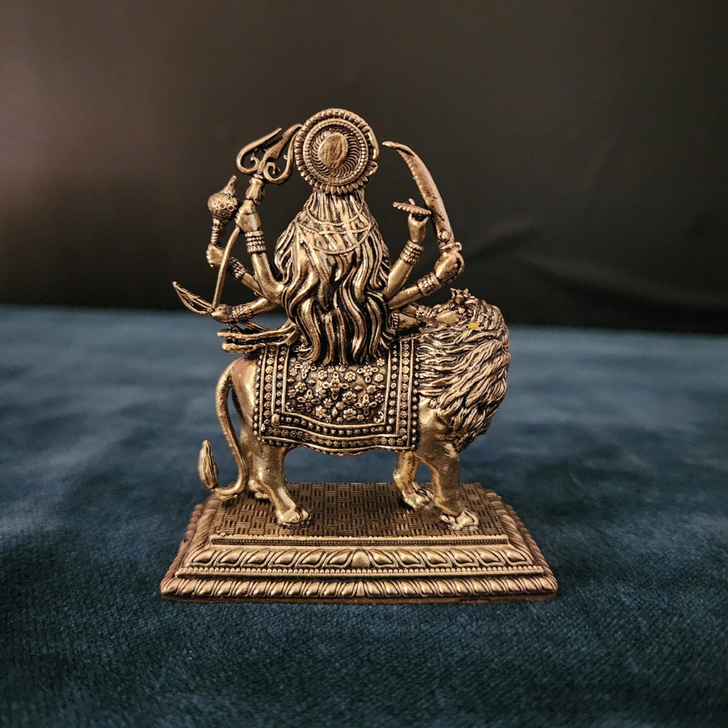 Goddess Durga Statue On Lion 3.5 Inch (130 gram)