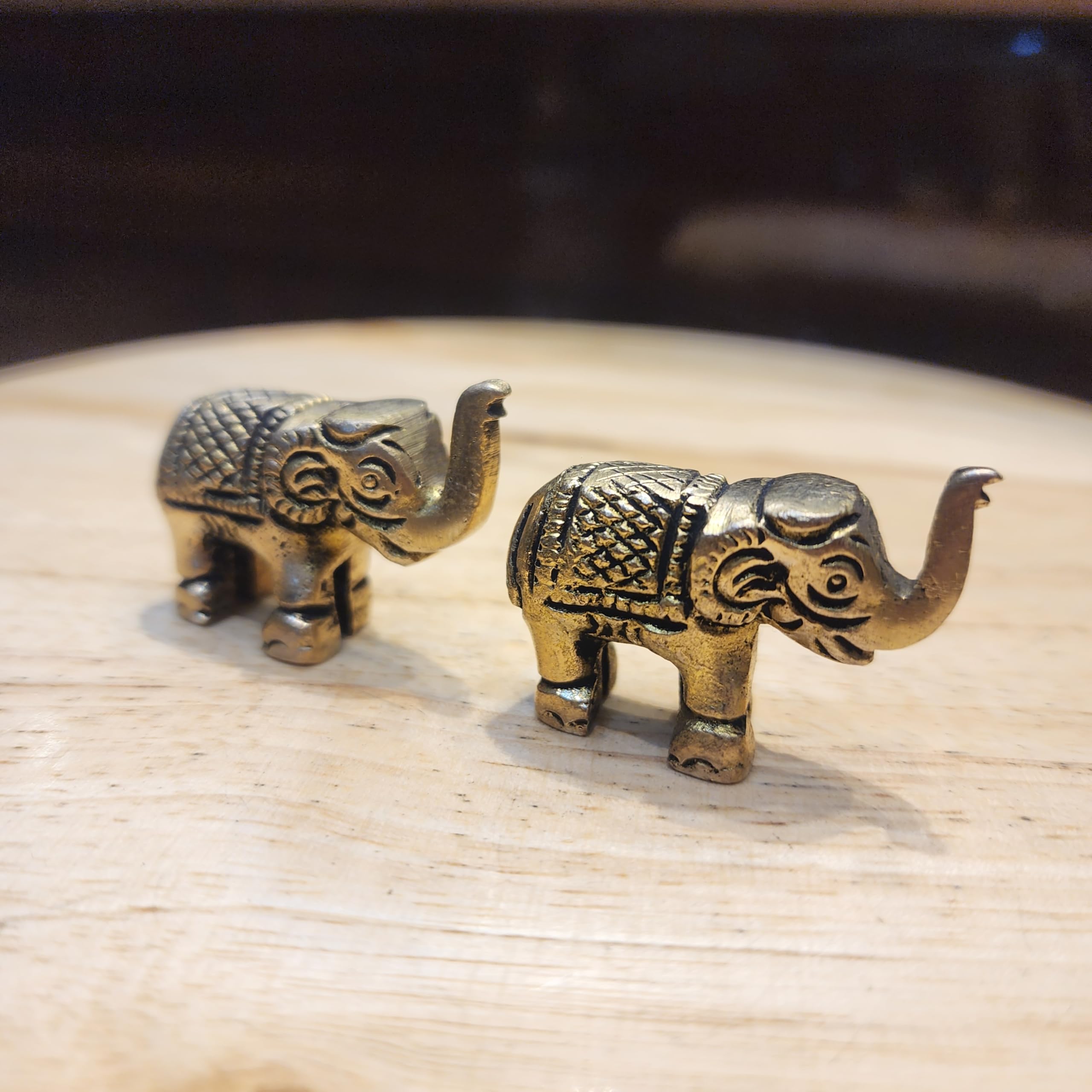 Pure Brass Elephant Set 1 INCH 1 Pair