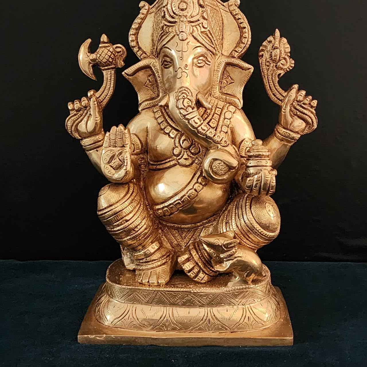 brass ganpati ji moorti for home and office 