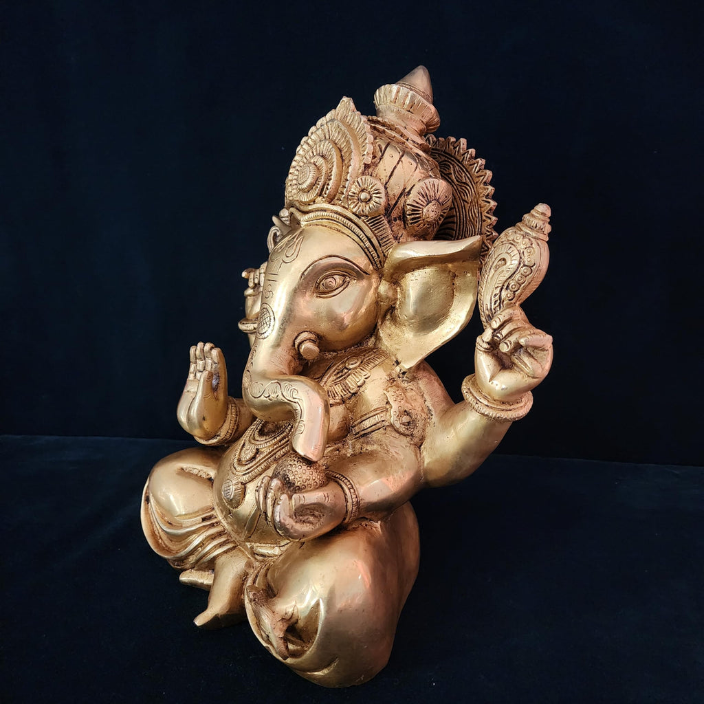Ganesha 12 inch Brass statue