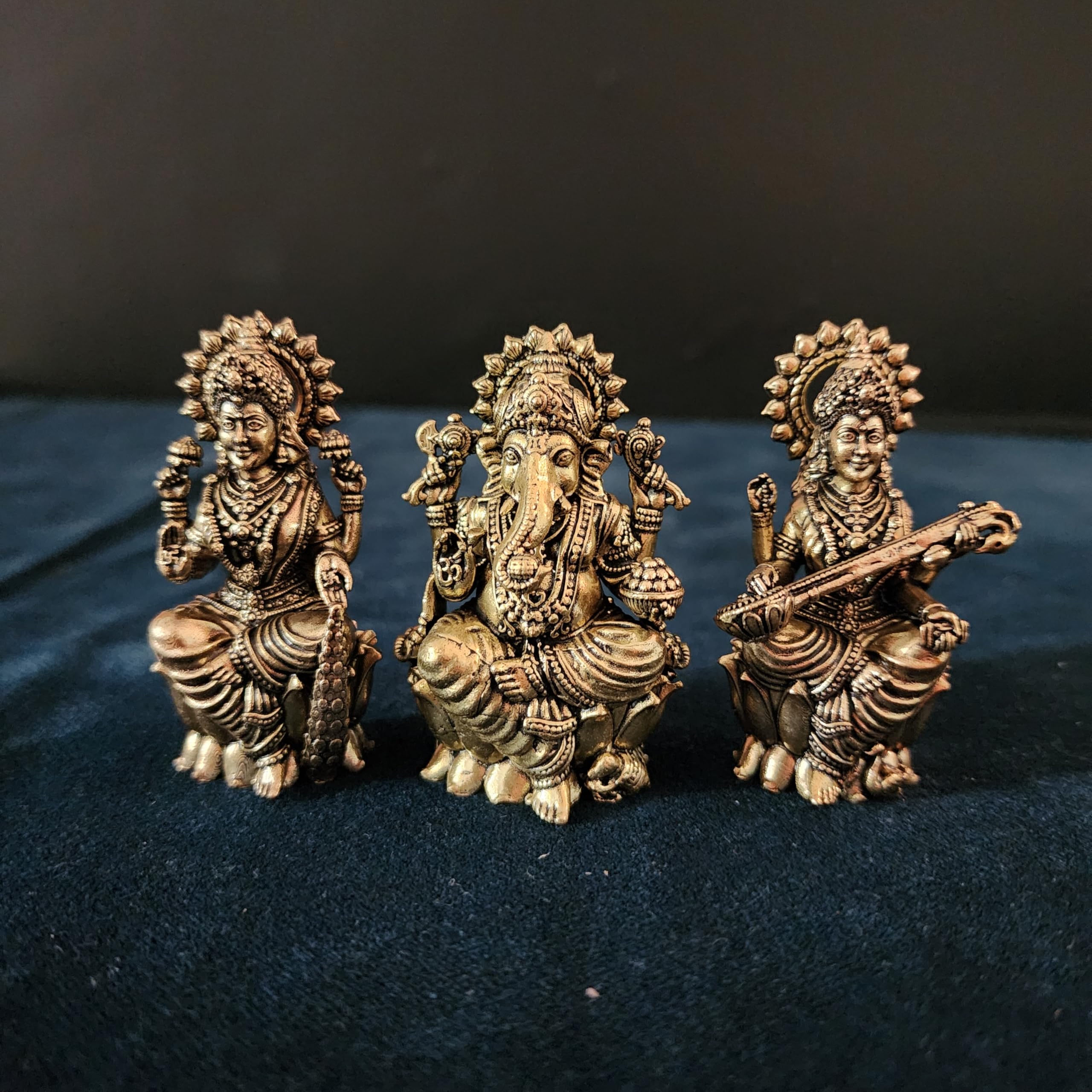 2.5 inch Laxmi Ganesh Saraswati Idol