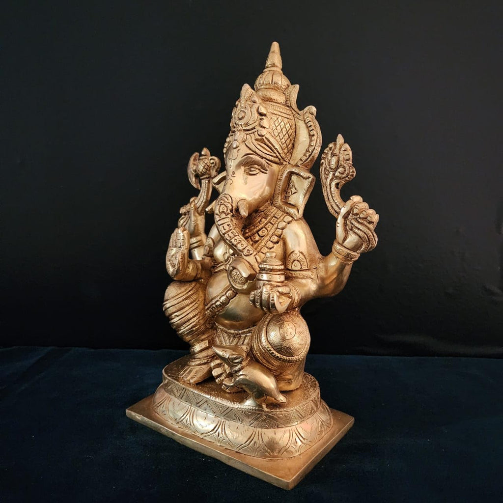 brass ganpati ji moorti for home and office 